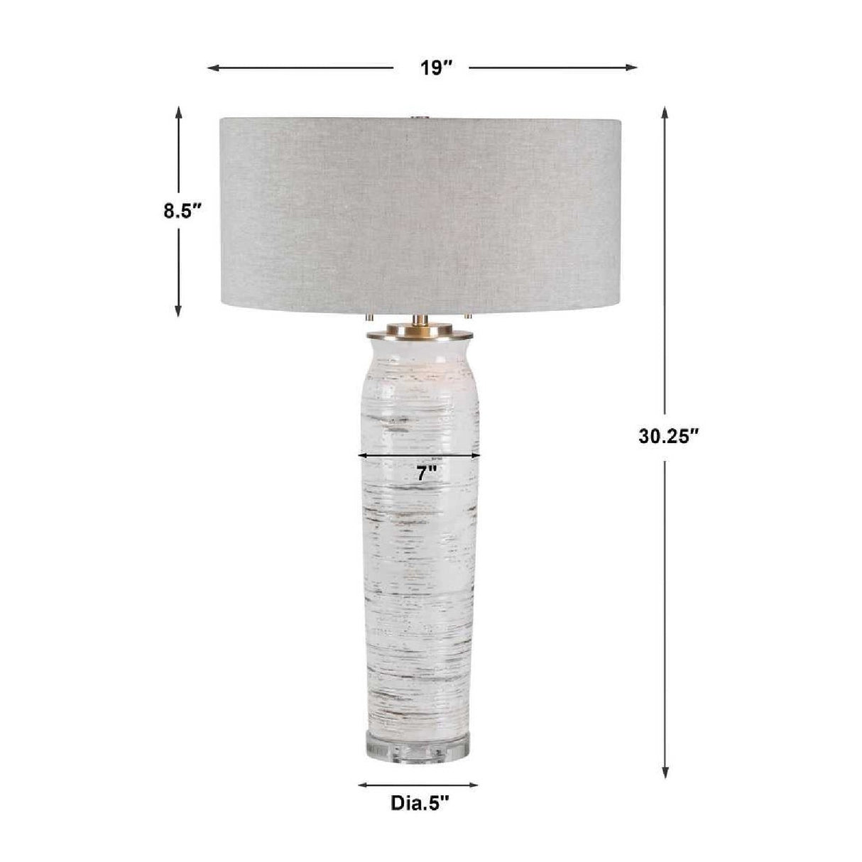 Beige Linen Shade Table Lamp by Uttermost Lenta, alternate view 3