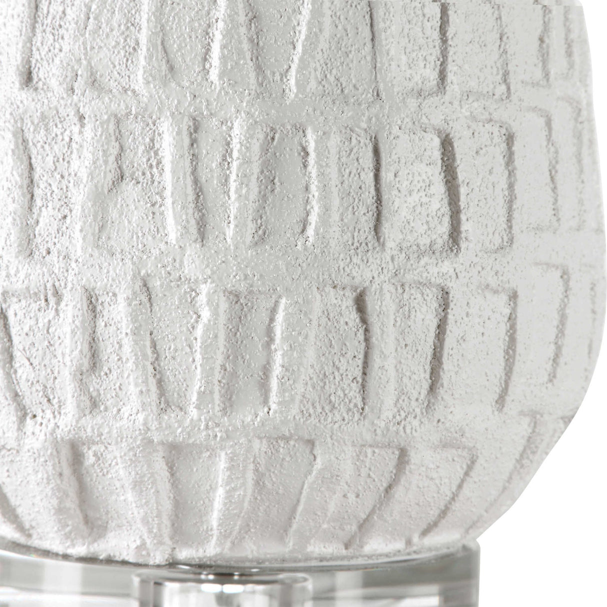 Modern European furniture - White Ceramic Grid Table Lamp - www.oroa.com