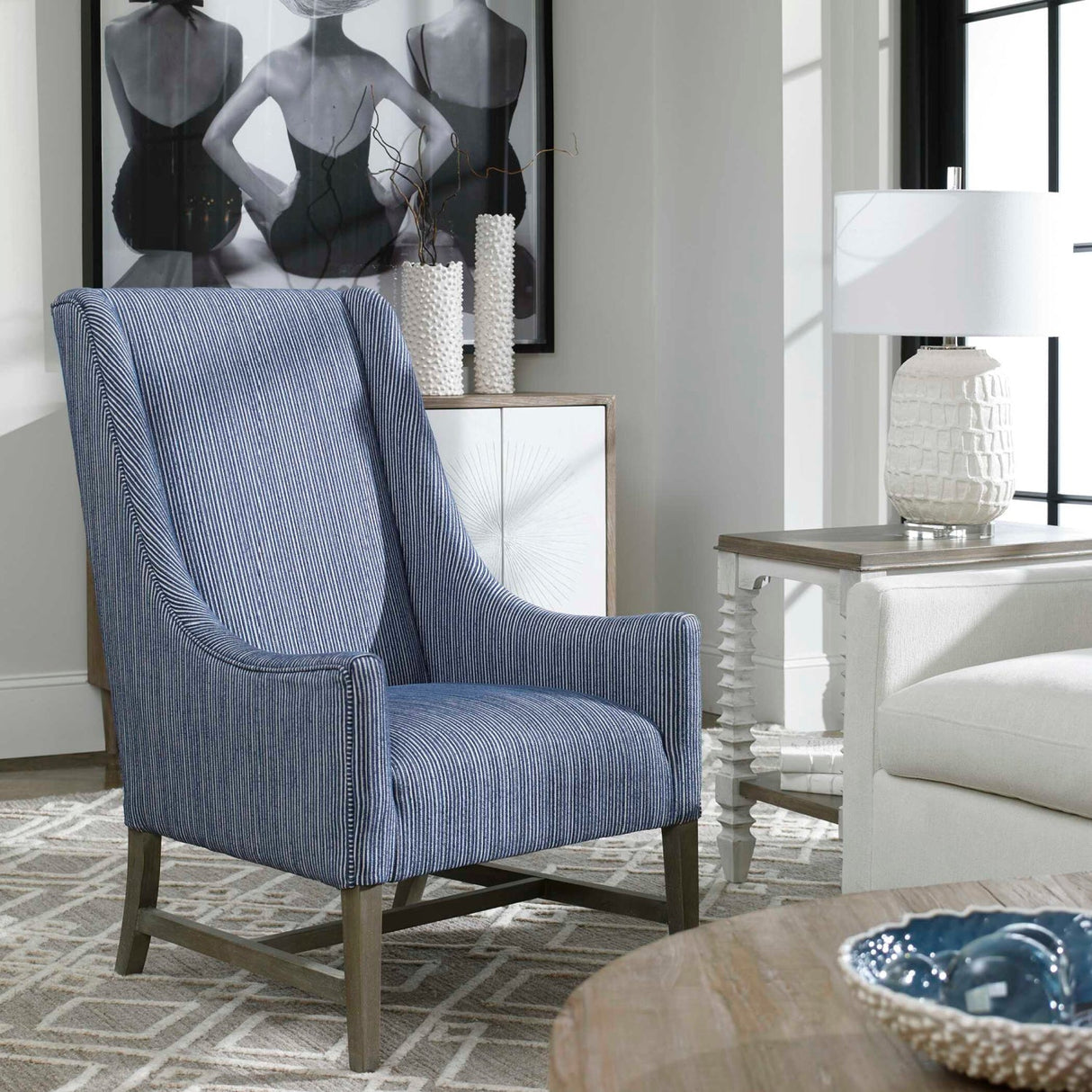 Modern European furniture - White Ceramic Grid Table Lamp - www.oroa.com