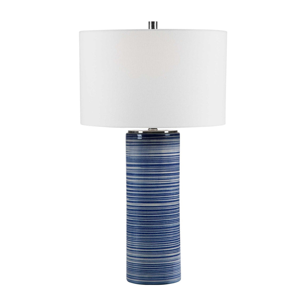 Modern European furniture - Blue Stripes Ceramic Table Lamp by Uttermost Montauk - www.oroa.com