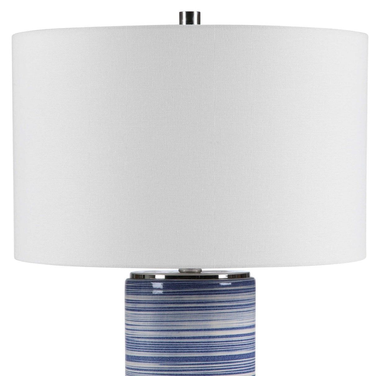 Modern European furniture - Blue Stripes Ceramic Table Lamp by Uttermost Montauk - www.oroa.com