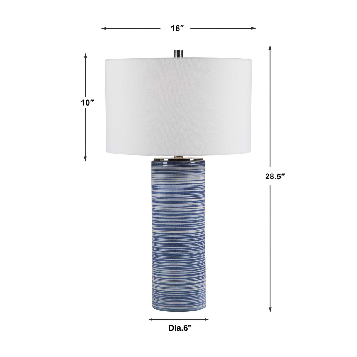 Blue Stripes Ceramic Table Lamp | Uttermost Montauk