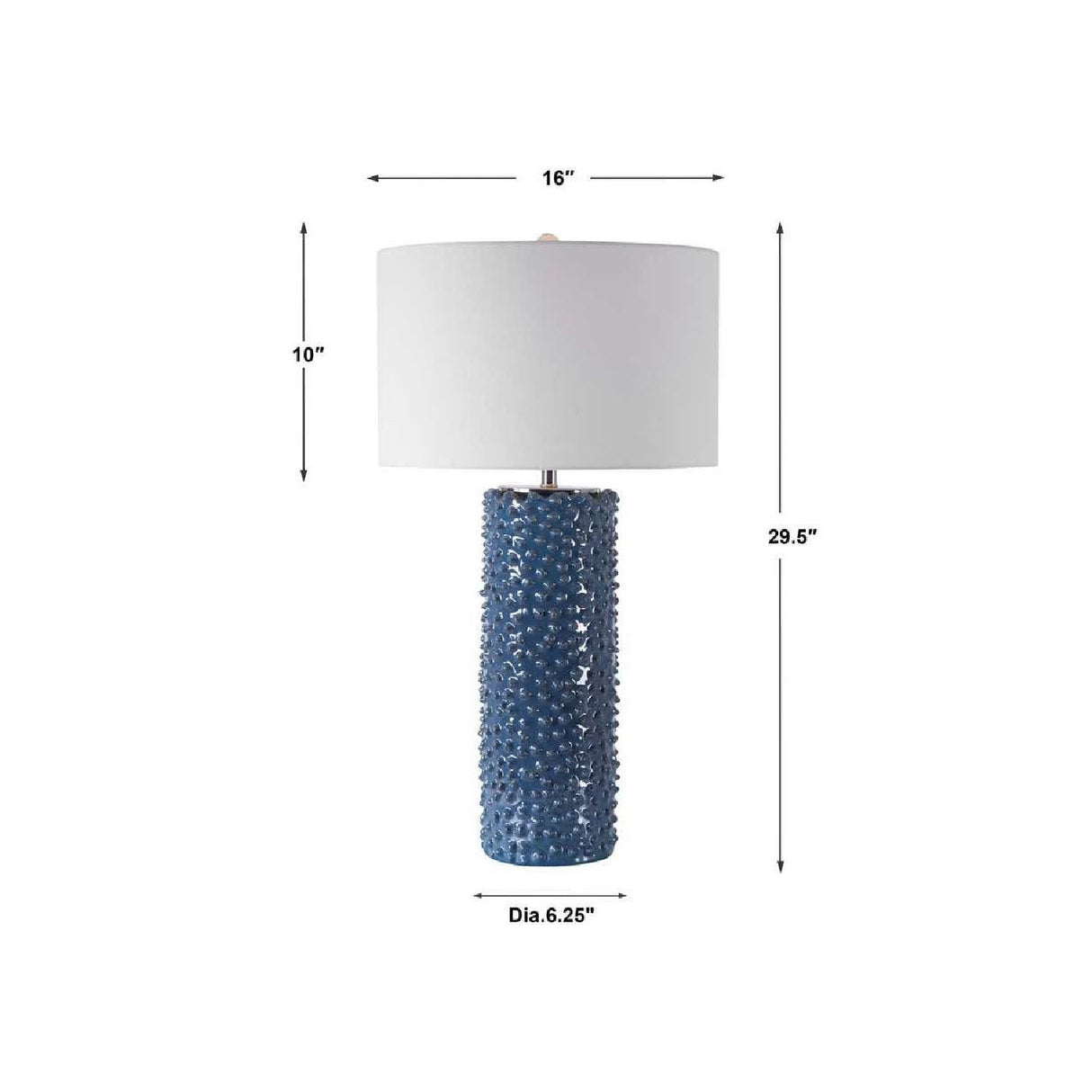 Modern European furniture - Blue Textured Ceramic Table Lamp by Uttermost Ciji - www.oroa.com