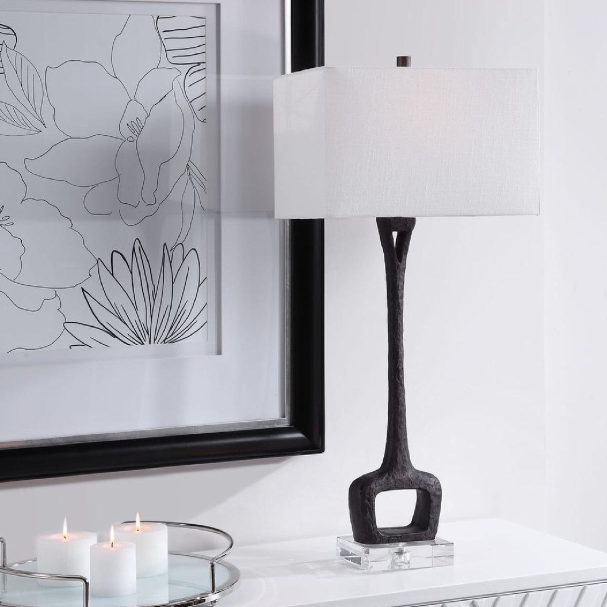 Modern European furniture - Black Cast Iron Table Lamp by Uttermost Darbie - www.oroa.com