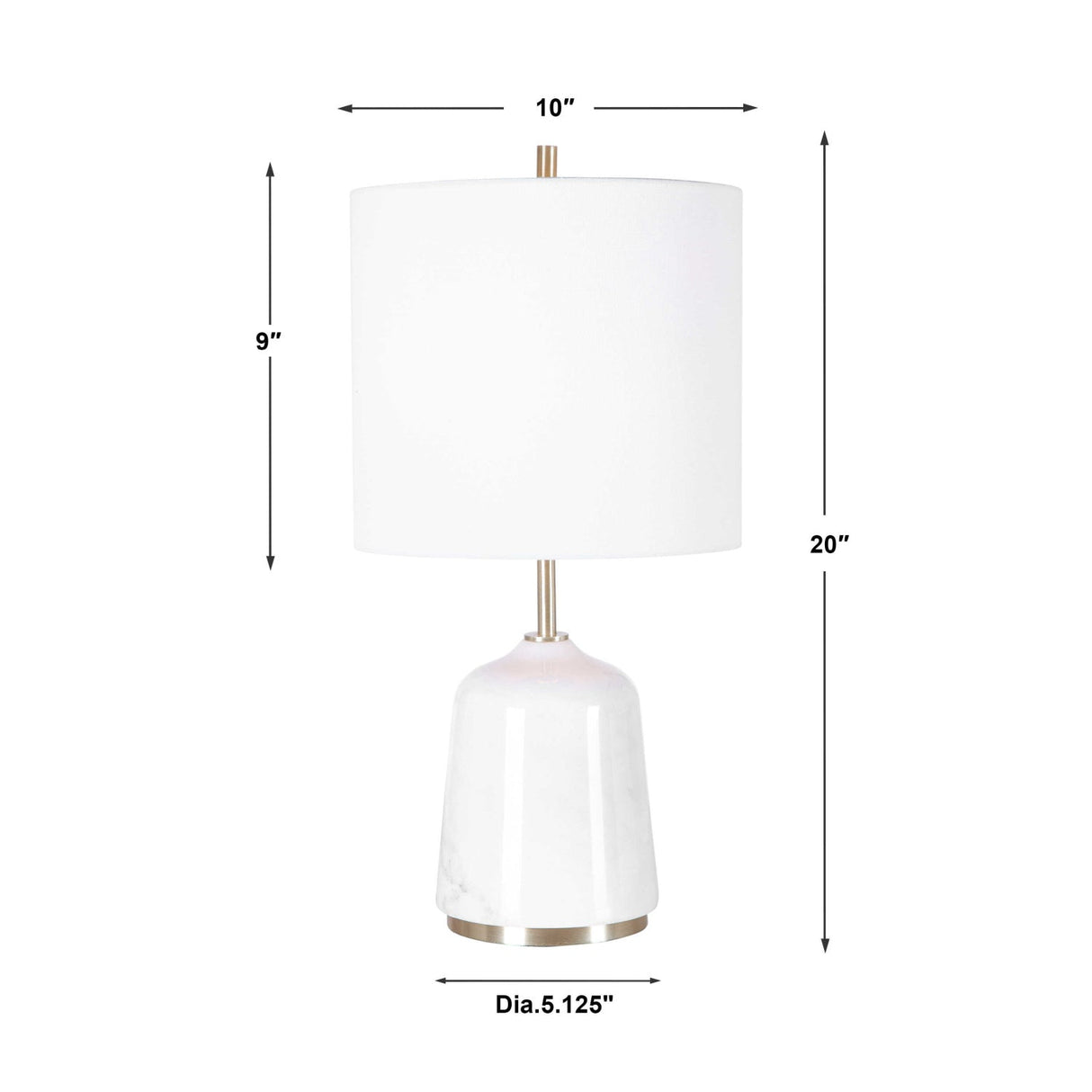 White Marble Table Lamp by Uttermost Eloise, alternate view 8