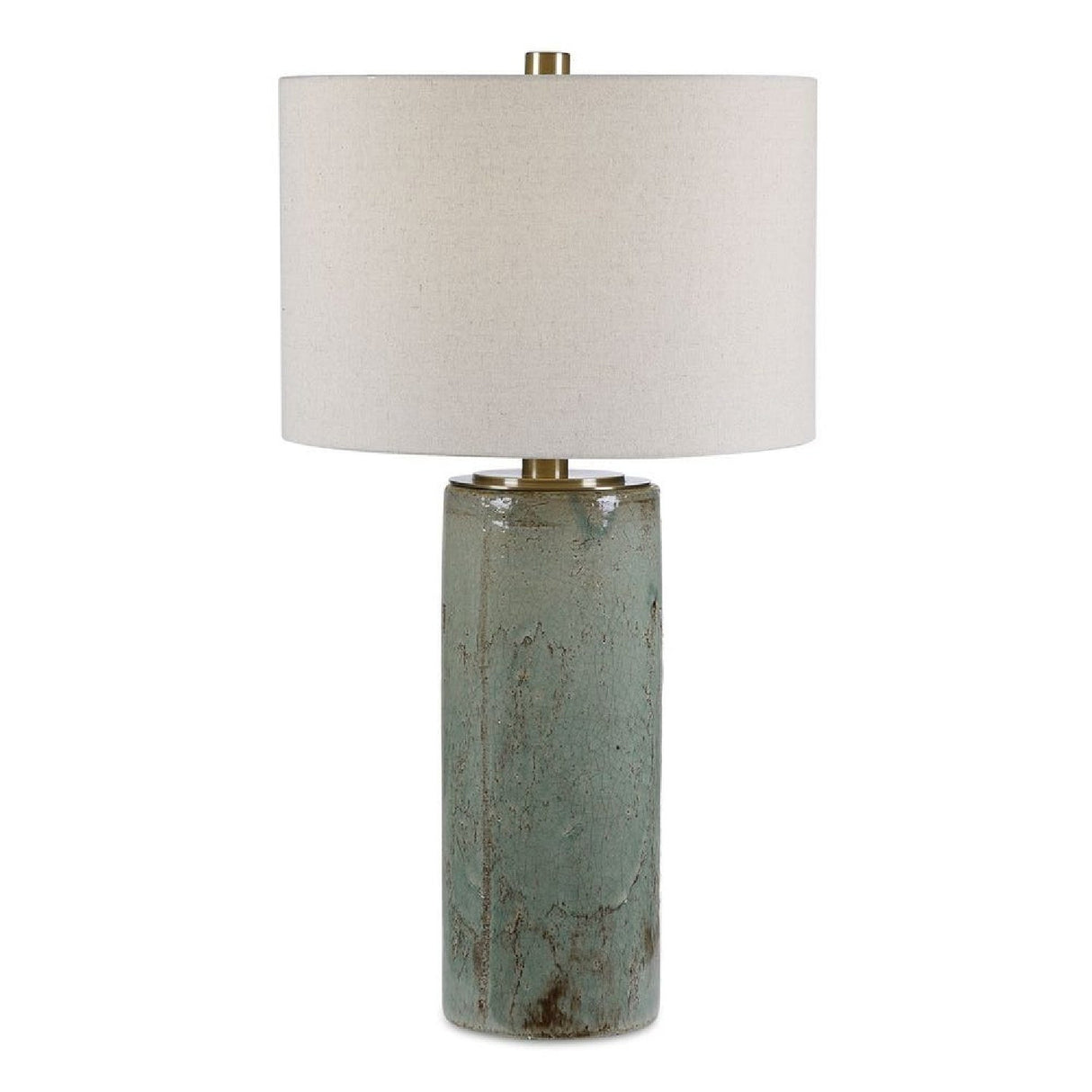 Rustic Blue Ceramic Table Lamp by Uttermost Callais, alternate view 3