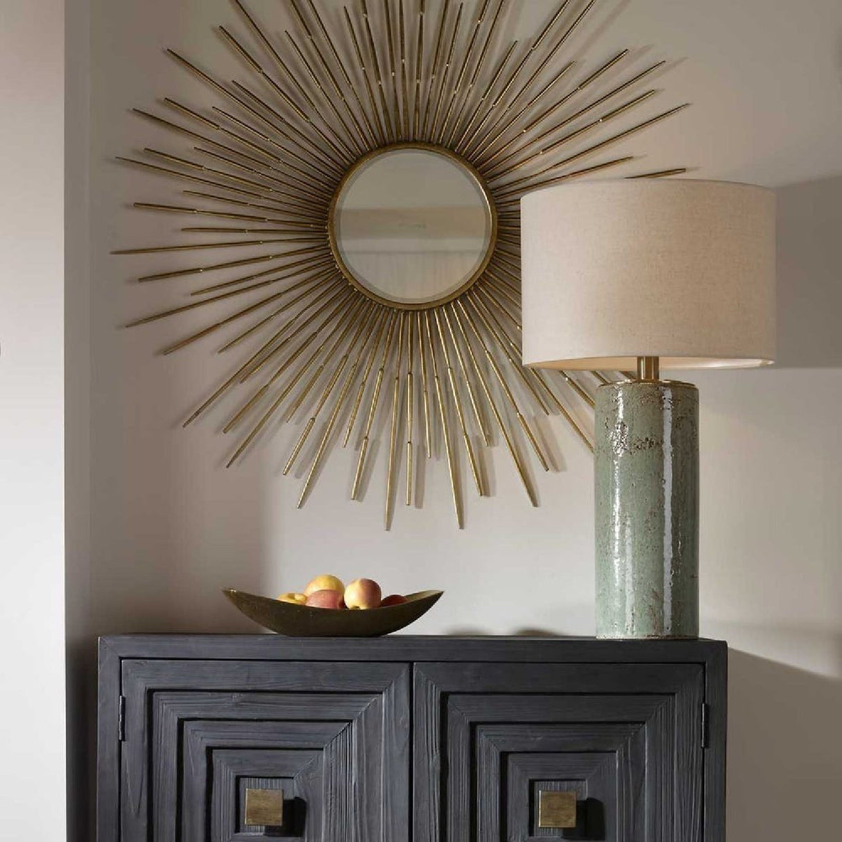 Rustic Blue Ceramic Table Lamp by Uttermost Callais, alternate view 9