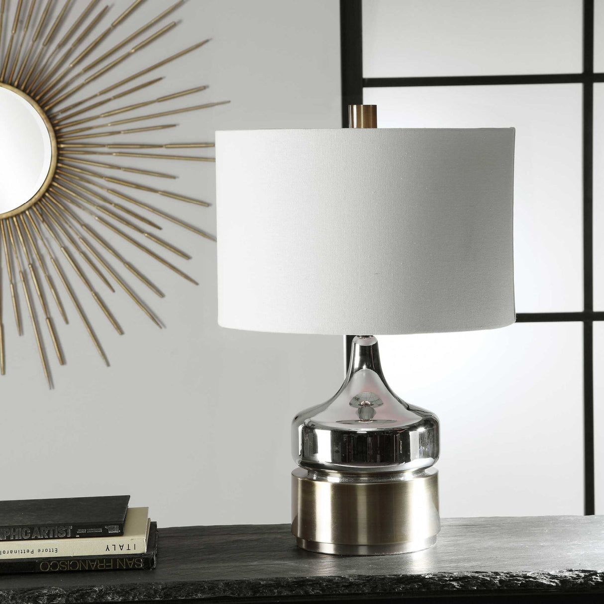 Modern European furniture - Chrome Glass Table Lamp - www.oroa.com