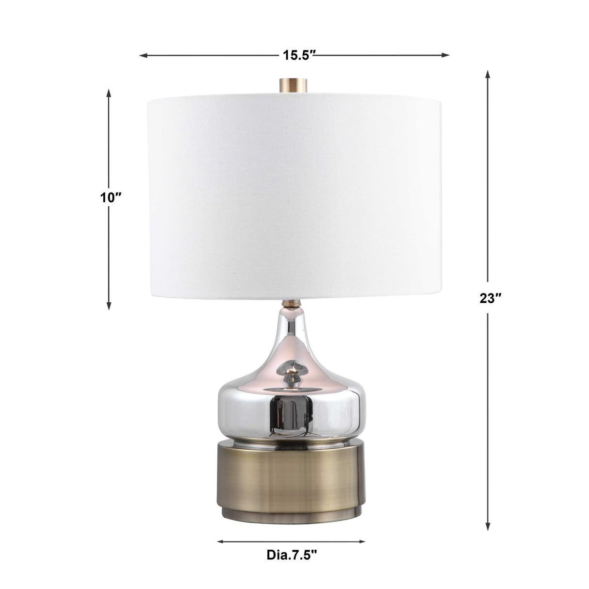 Modern European furniture - Chrome Glass Table Lamp - www.oroa.com