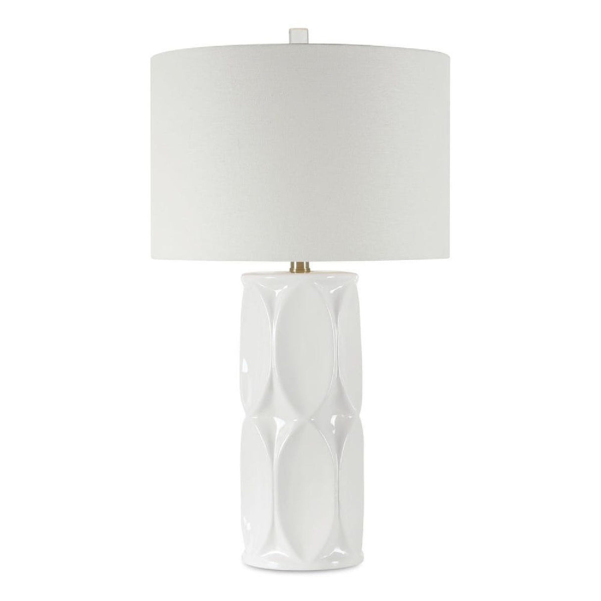 Modern European furniture - Glossy White Ceramic Table Lamp by Uttermost Sinclair - www.oroa.com