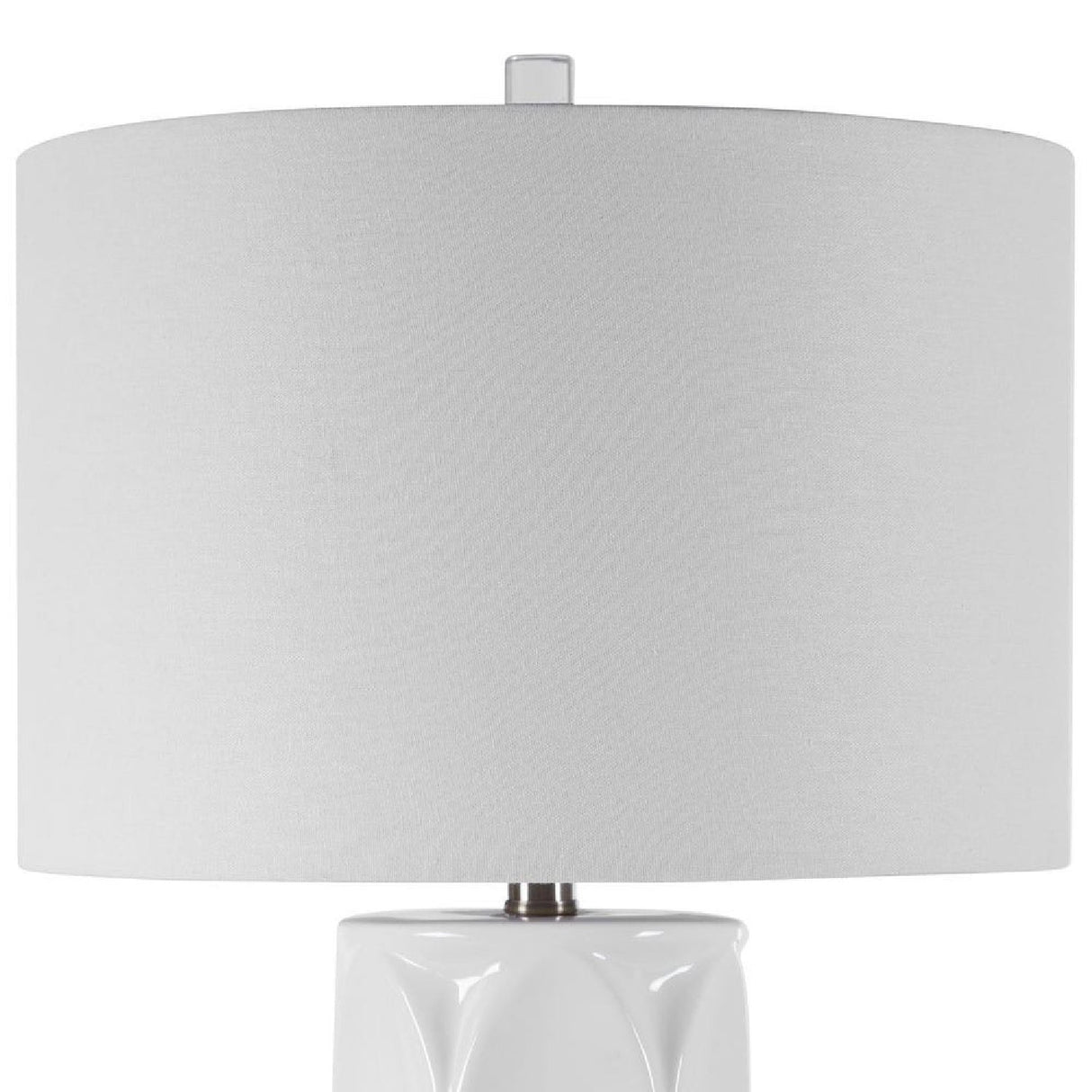 Modern European furniture - Glossy White Ceramic Table Lamp by Uttermost Sinclair - www.oroa.com