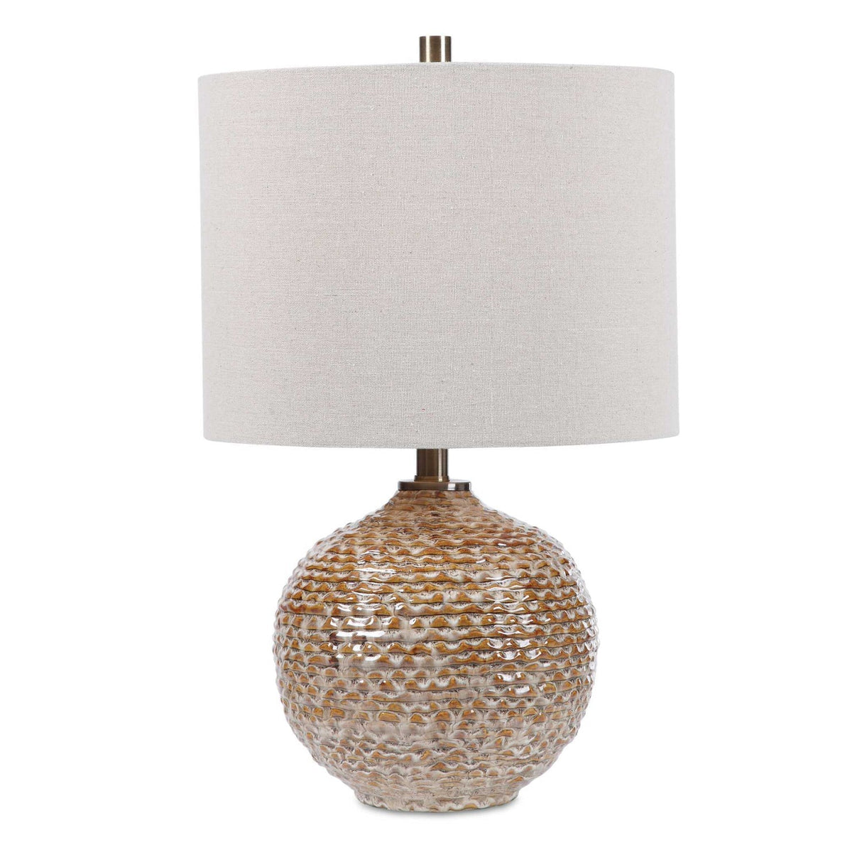 Wavy Ribbed Ceramic Table Lamp by Uttermost Lagos