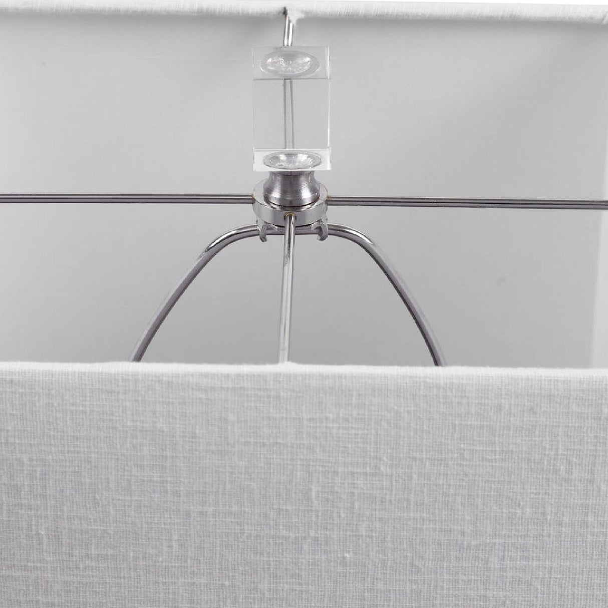 White Ribbed Buffet Lamp by Uttermost Bennett, alternate view 4
