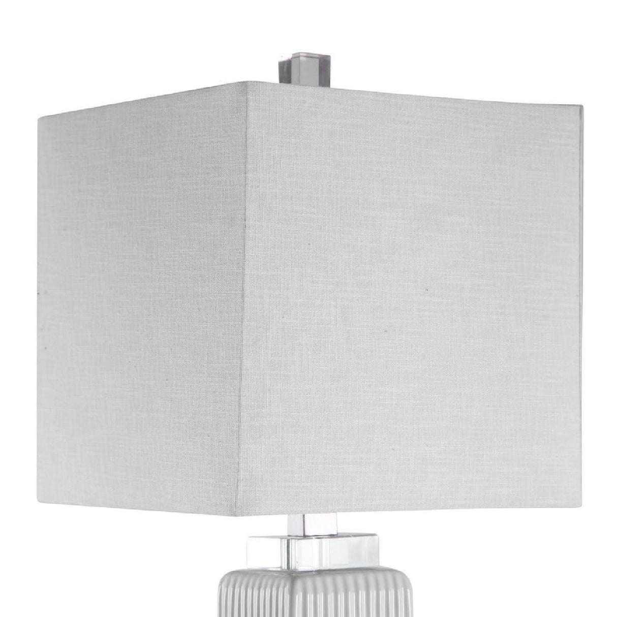 White Ribbed Buffet Lamp by Uttermost Bennett, alternate view 6