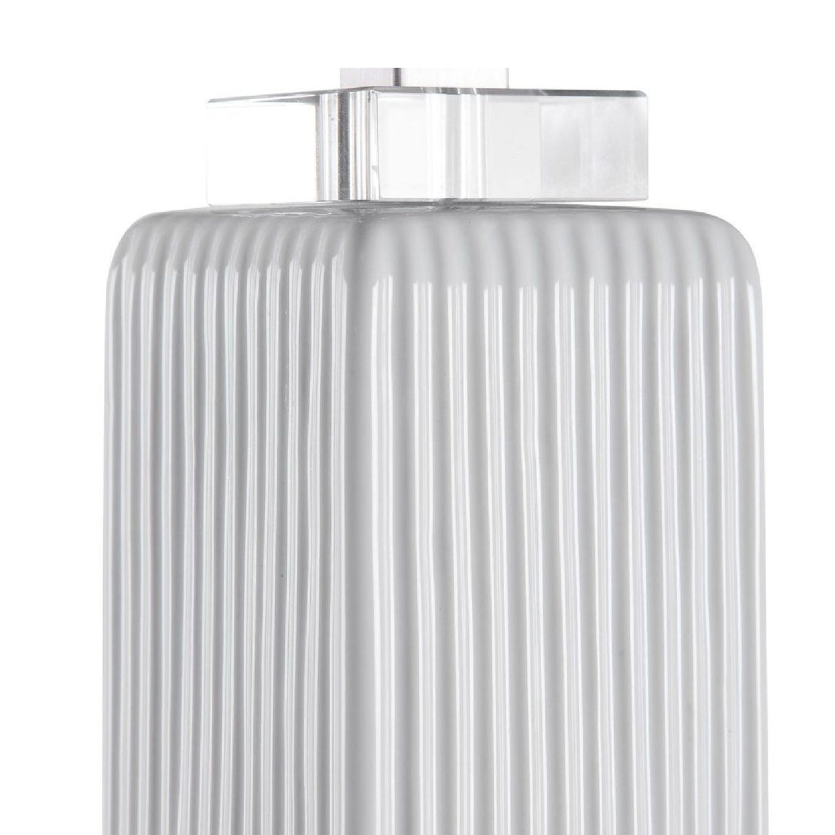 White Ribbed Buffet Lamp by Uttermost Bennett, alternate view 5