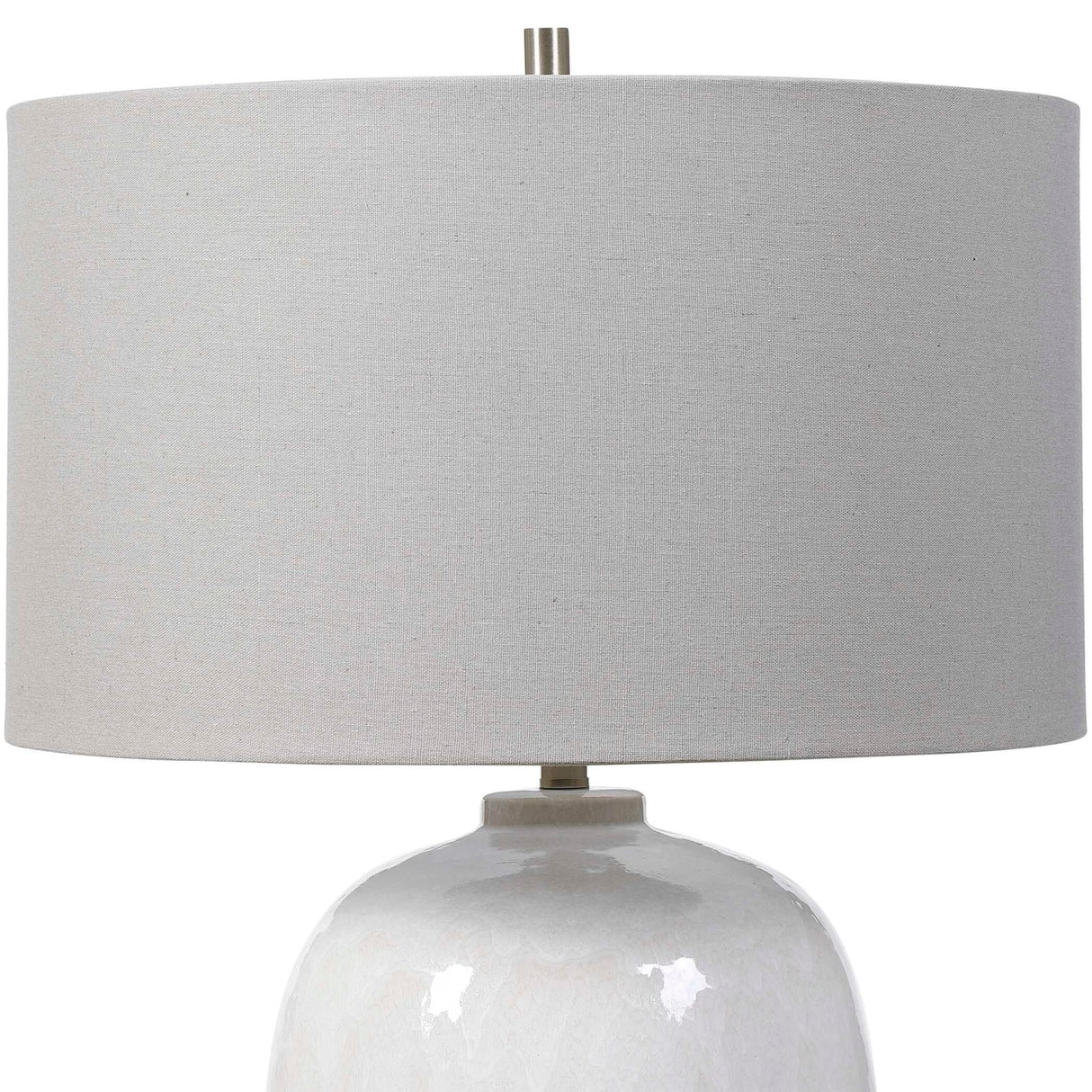 Modern European furniture - White Drip Ceramic Table Lamp by Uttermost Winterscape - www.oroa.com