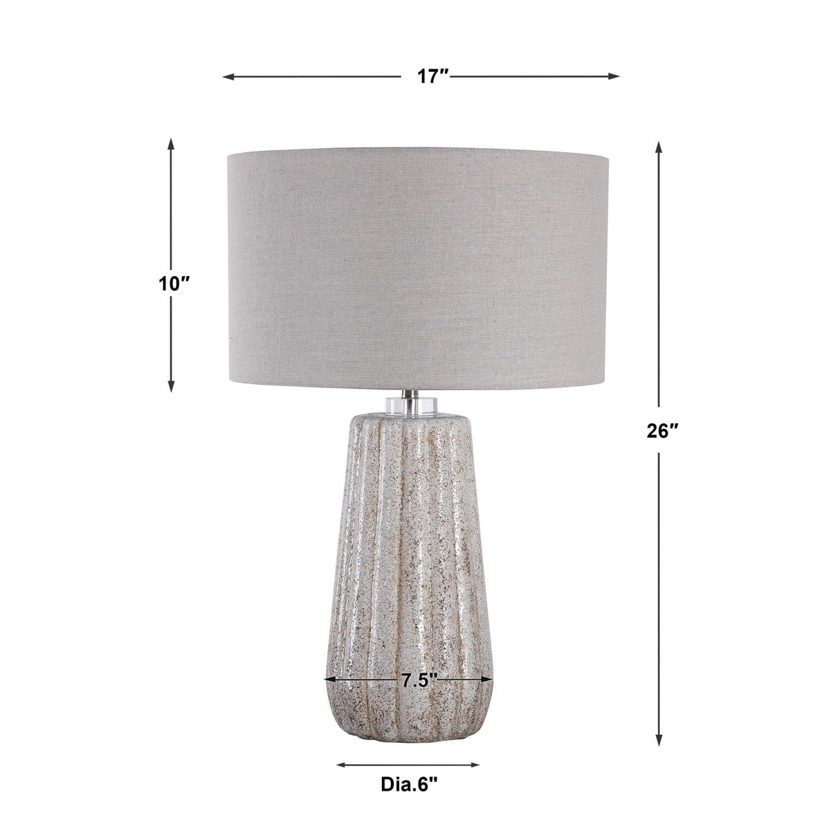 Modern European furniture - Fluted Ceramic Table Lamp by Uttermost Pikes - www.oroa.com