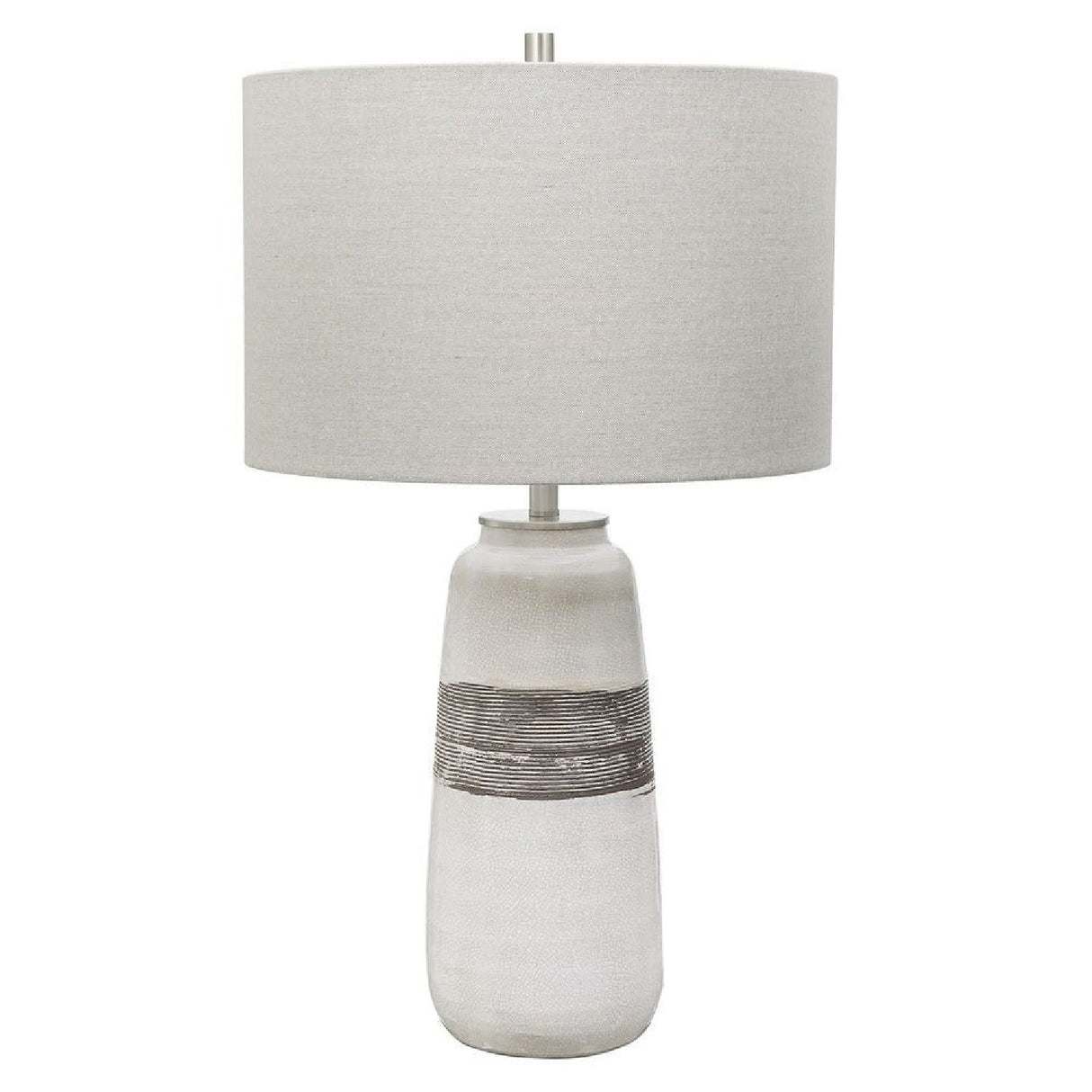 Textured Oval Ceramic Table Lamp by Uttermost Modica, alternate view 3