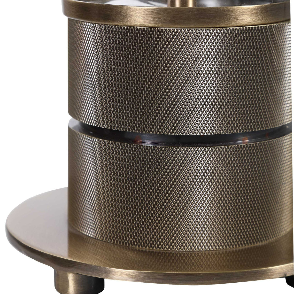 Modern European furniture - Cylindrical Clear Glass Table Lamp - www.oroa.com