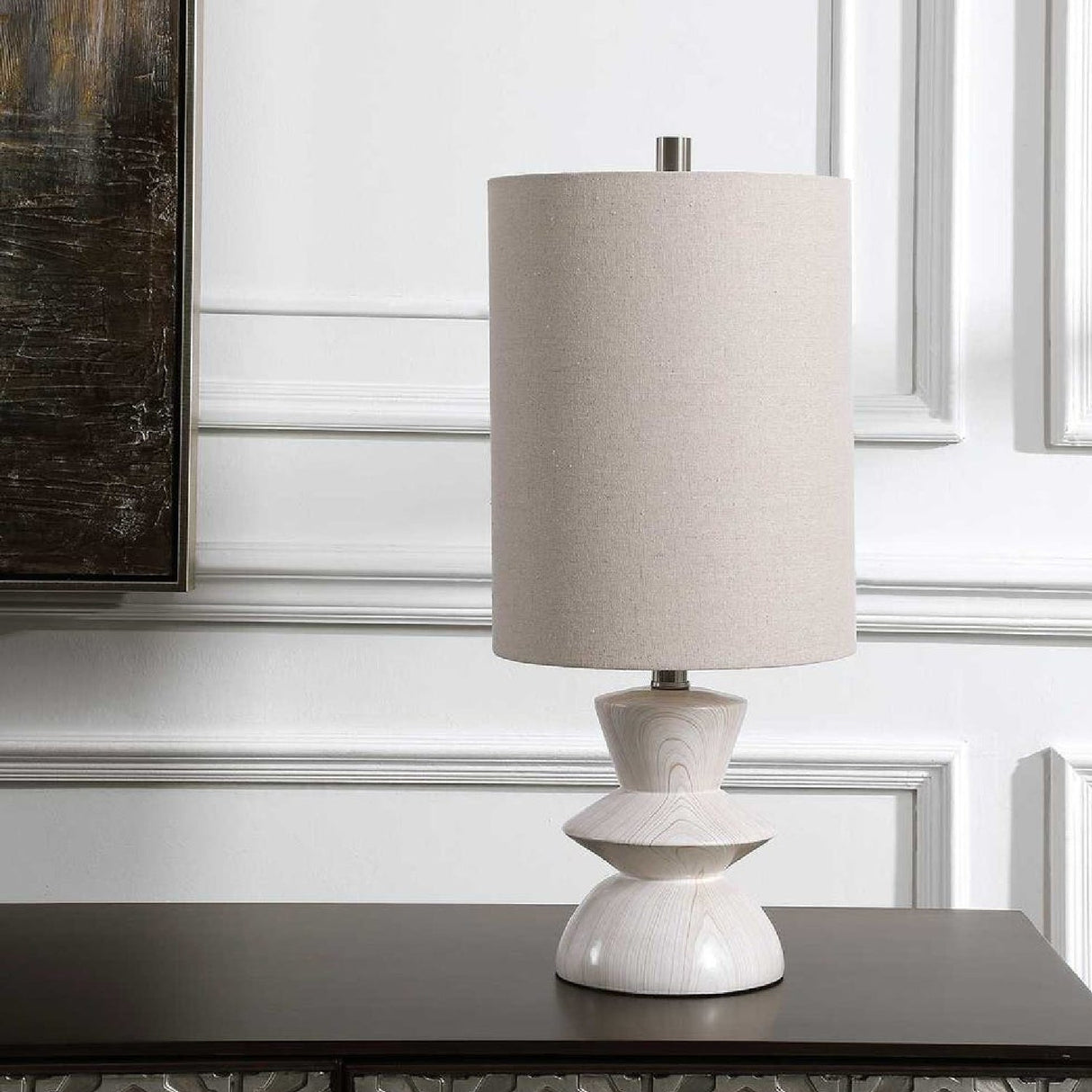 Bleached Wood Look Buffet Lamp by Uttermost Stevens, alternate view 2