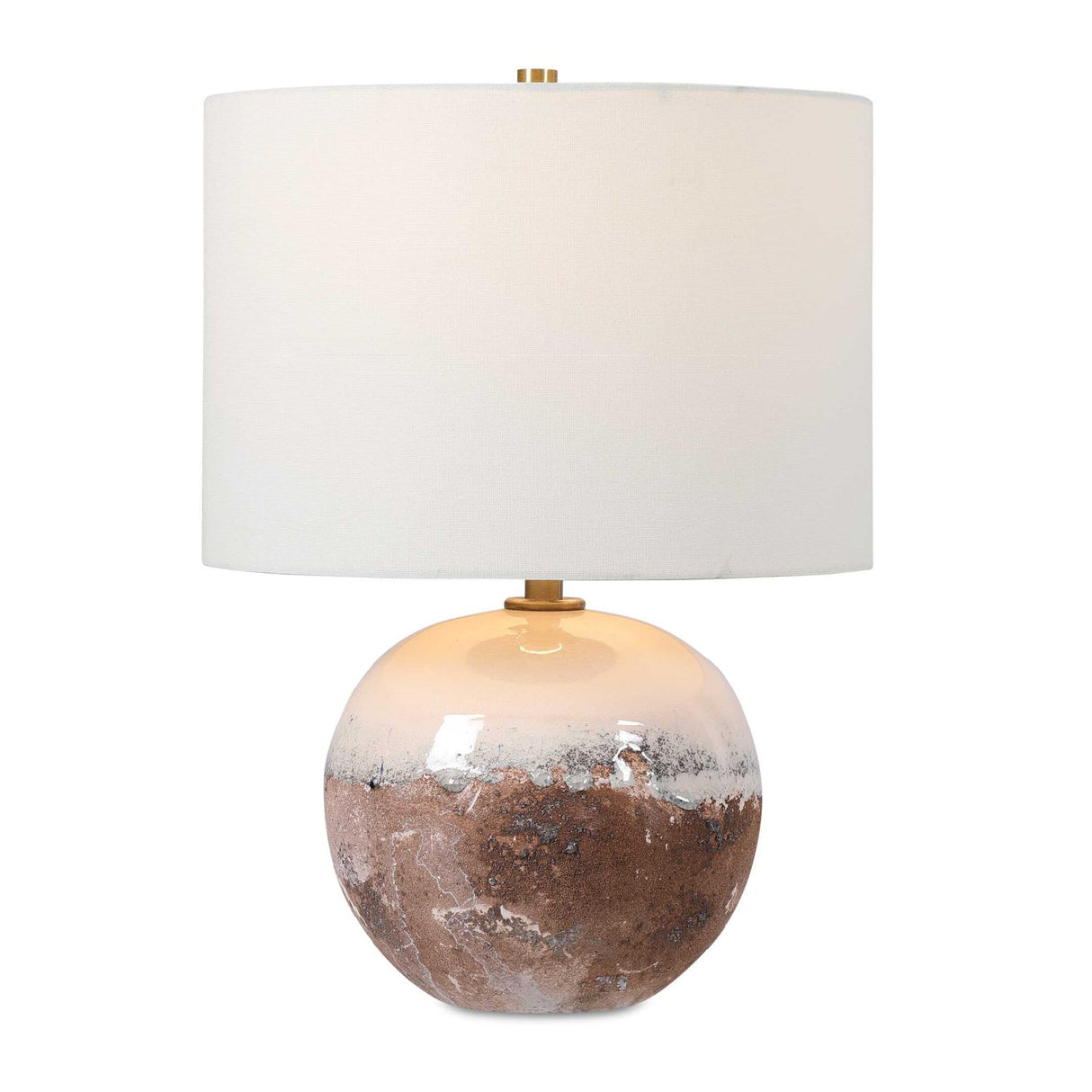 Modern European furniture - Earth-Toned Ceramic Accent Lamp - www.oroa.com