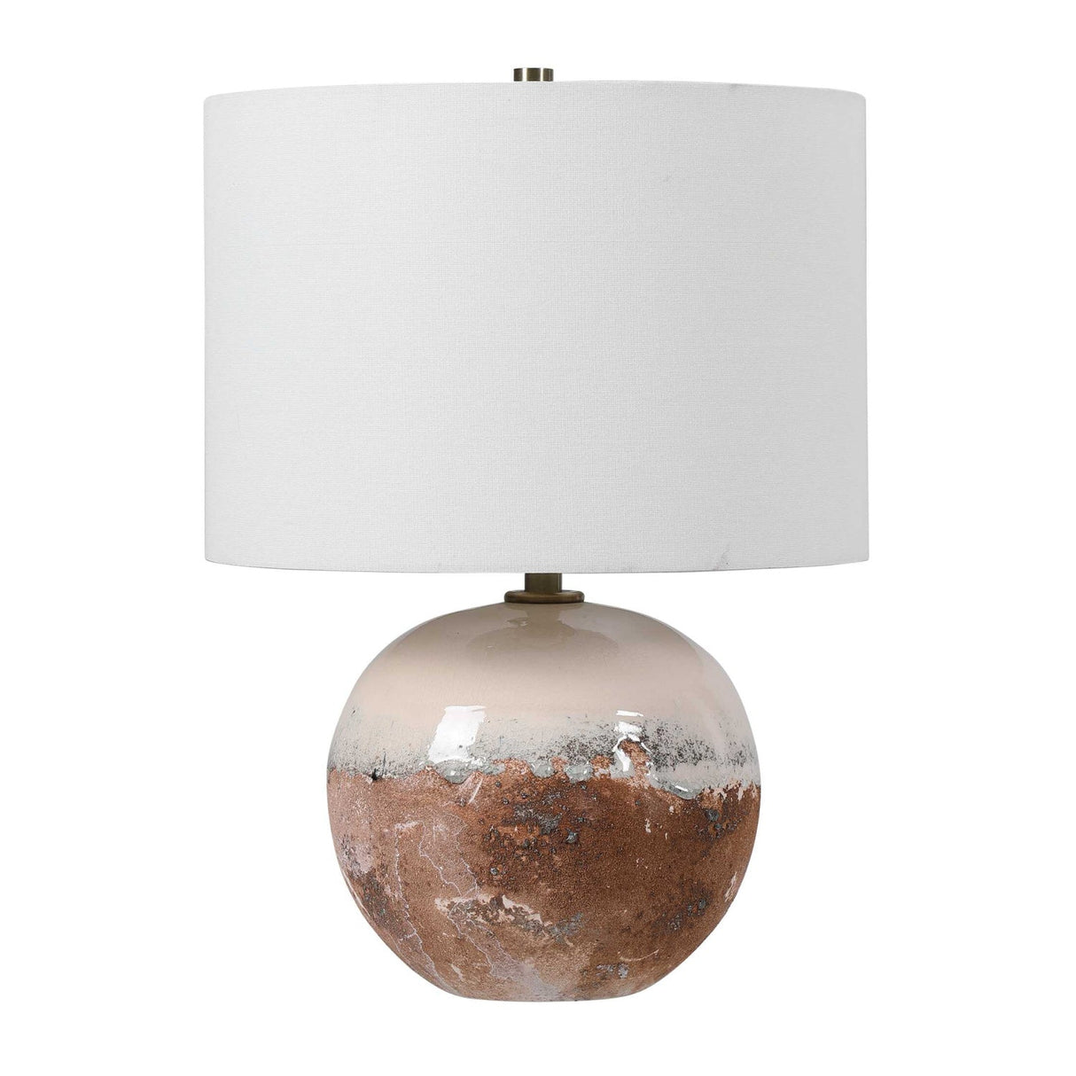 Modern European furniture - Earth-Toned Ceramic Accent Lamp - www.oroa.com