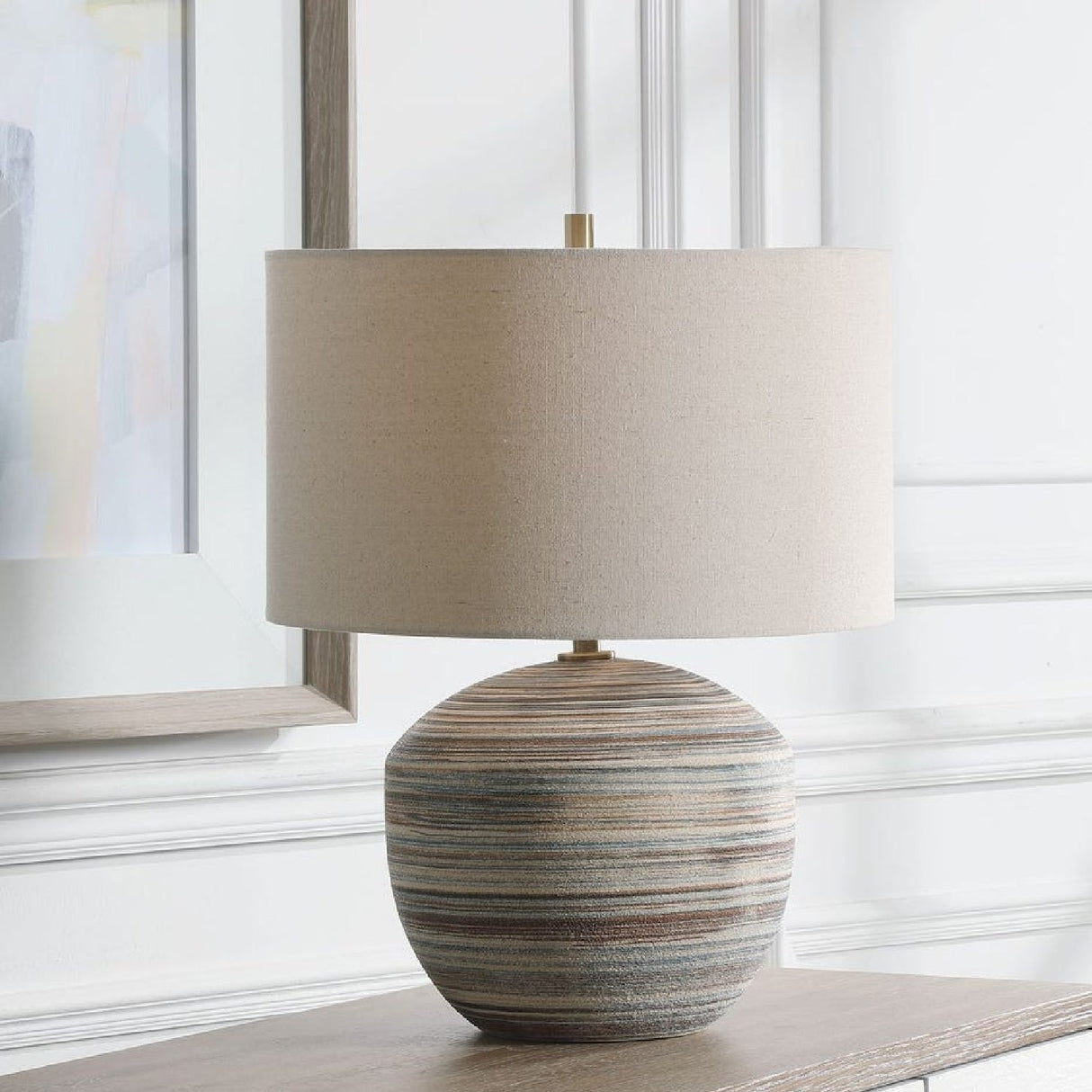 Earth-Toned Ceramic Table Lamp by Uttermost Prospect, alternate view 5