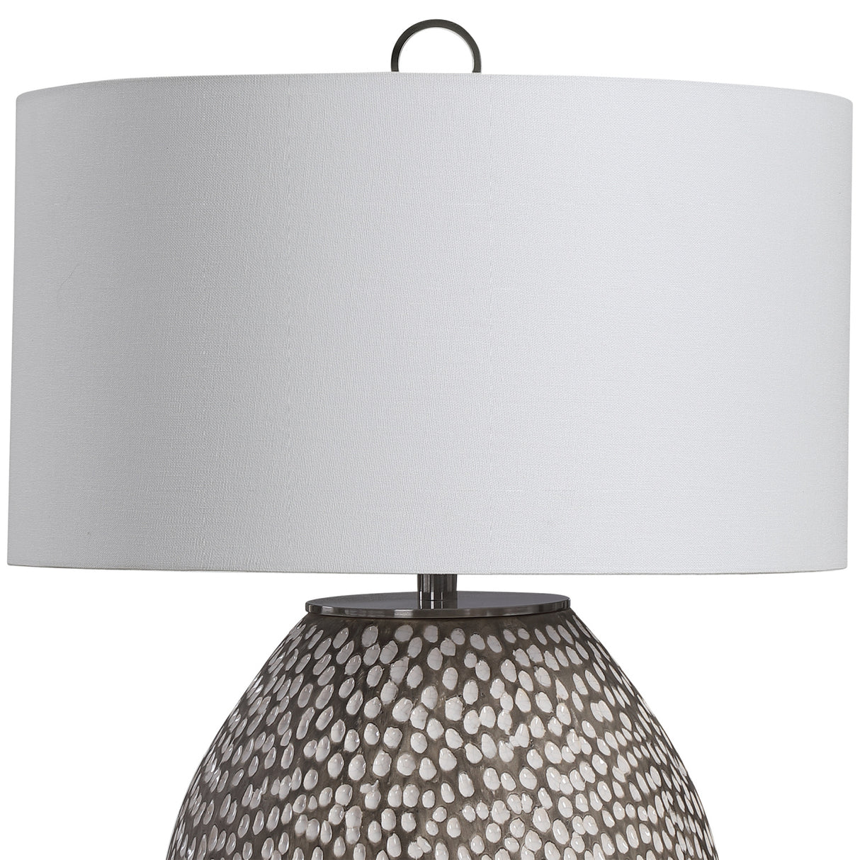 Pitted Gray Ceramic Table Lamp | Oroa.com