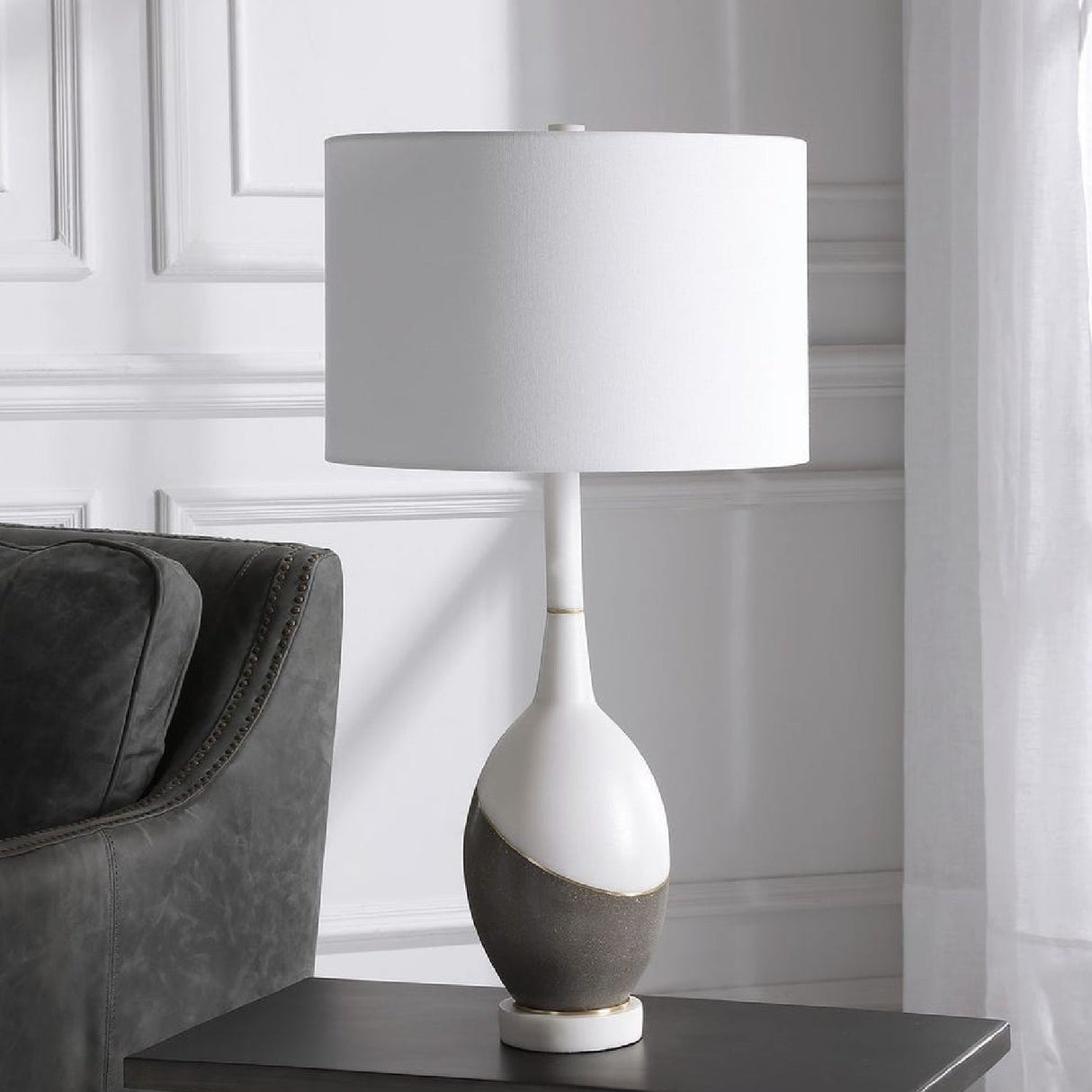 Modern European furniture - Two-Toned Modern Table Lamp by Uttermost Tanali - www.oroa.com