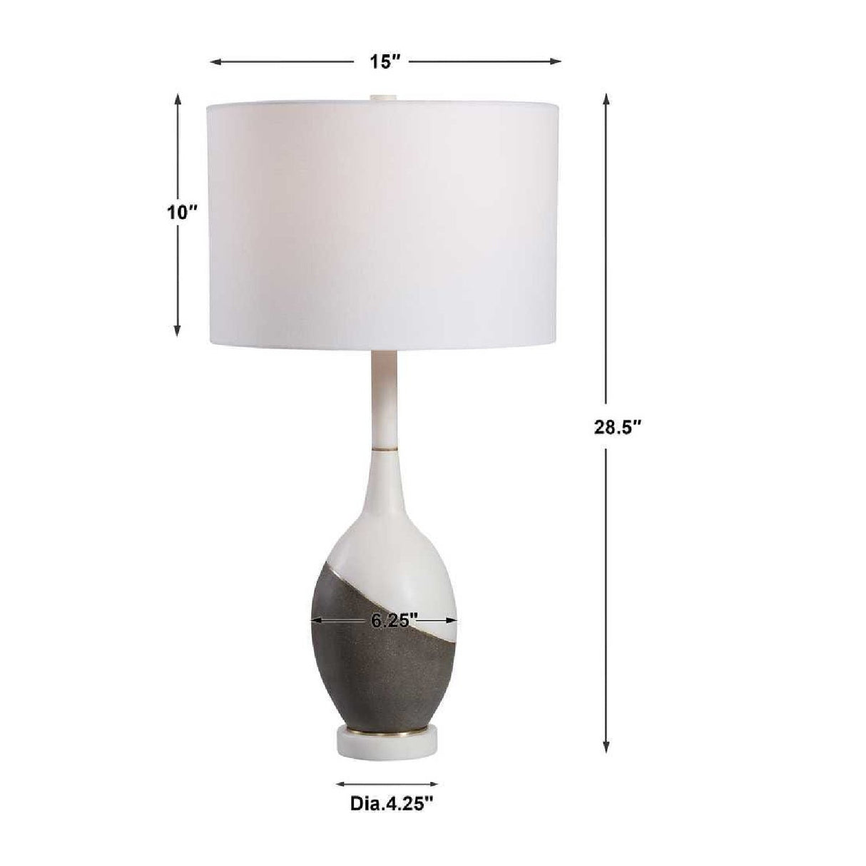Modern European furniture - Two-Toned Modern Table Lamp by Uttermost Tanali - www.oroa.com