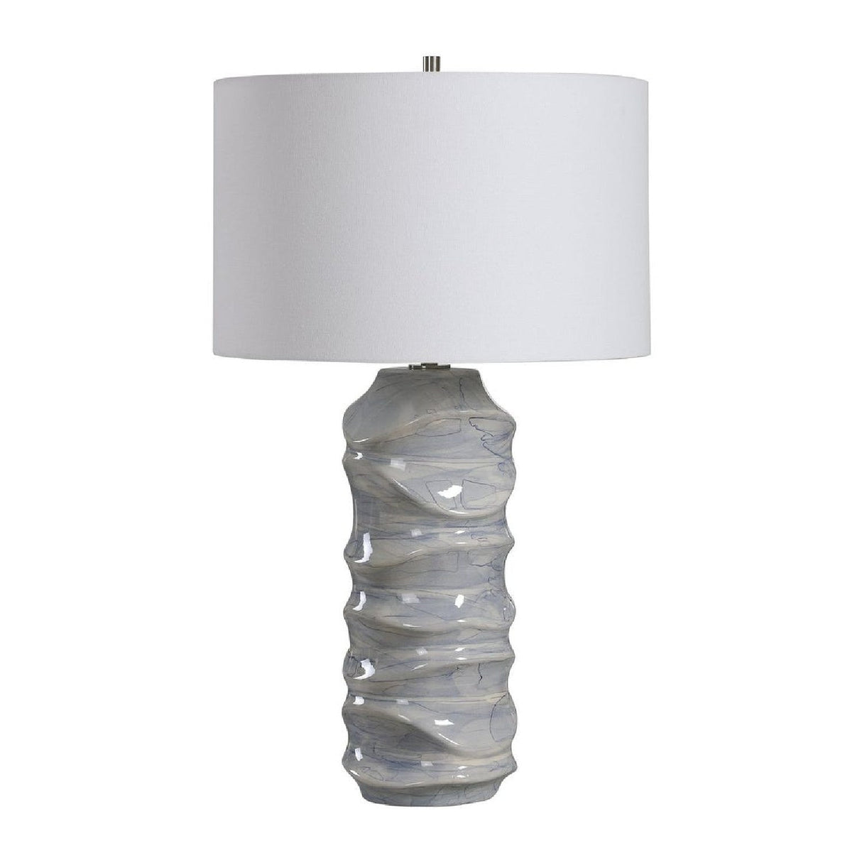 Modern European furniture - Sculpted Ceramic Table Lamp by Uttermost Waves - www.oroa.com