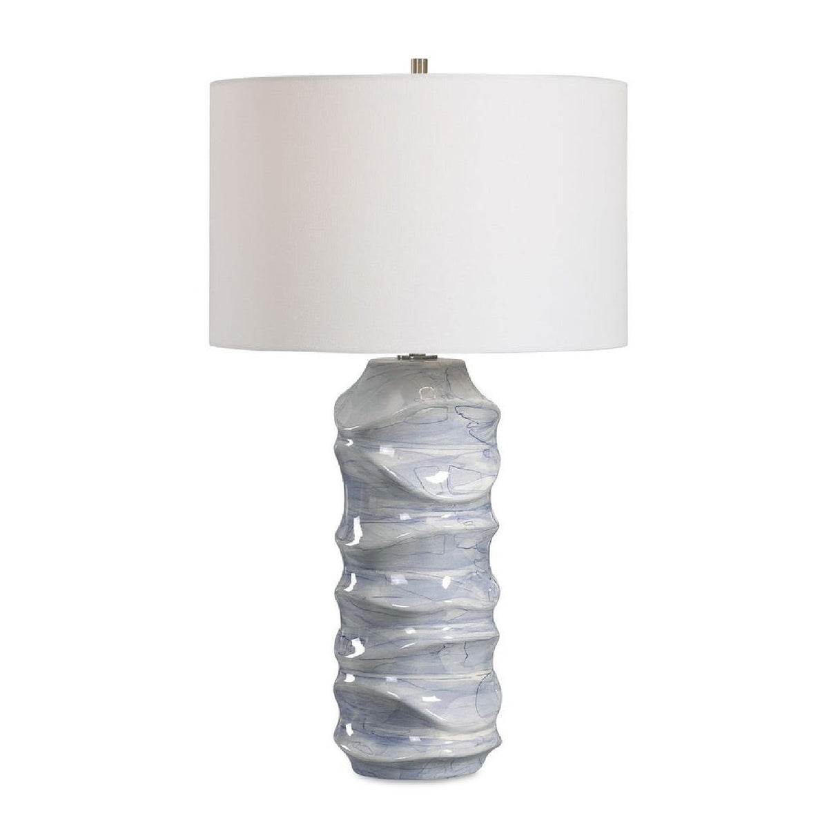 Modern European furniture - Sculpted Ceramic Table Lamp by Uttermost Waves - www.oroa.com