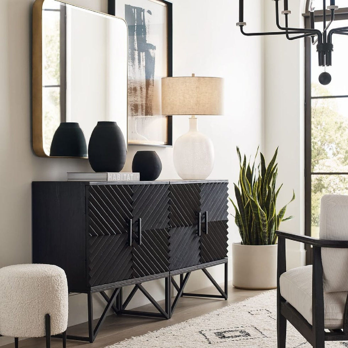 Modern European furniture - Mottled White Glass Table Lamp by Uttermost Whiteout - www.oroa.com