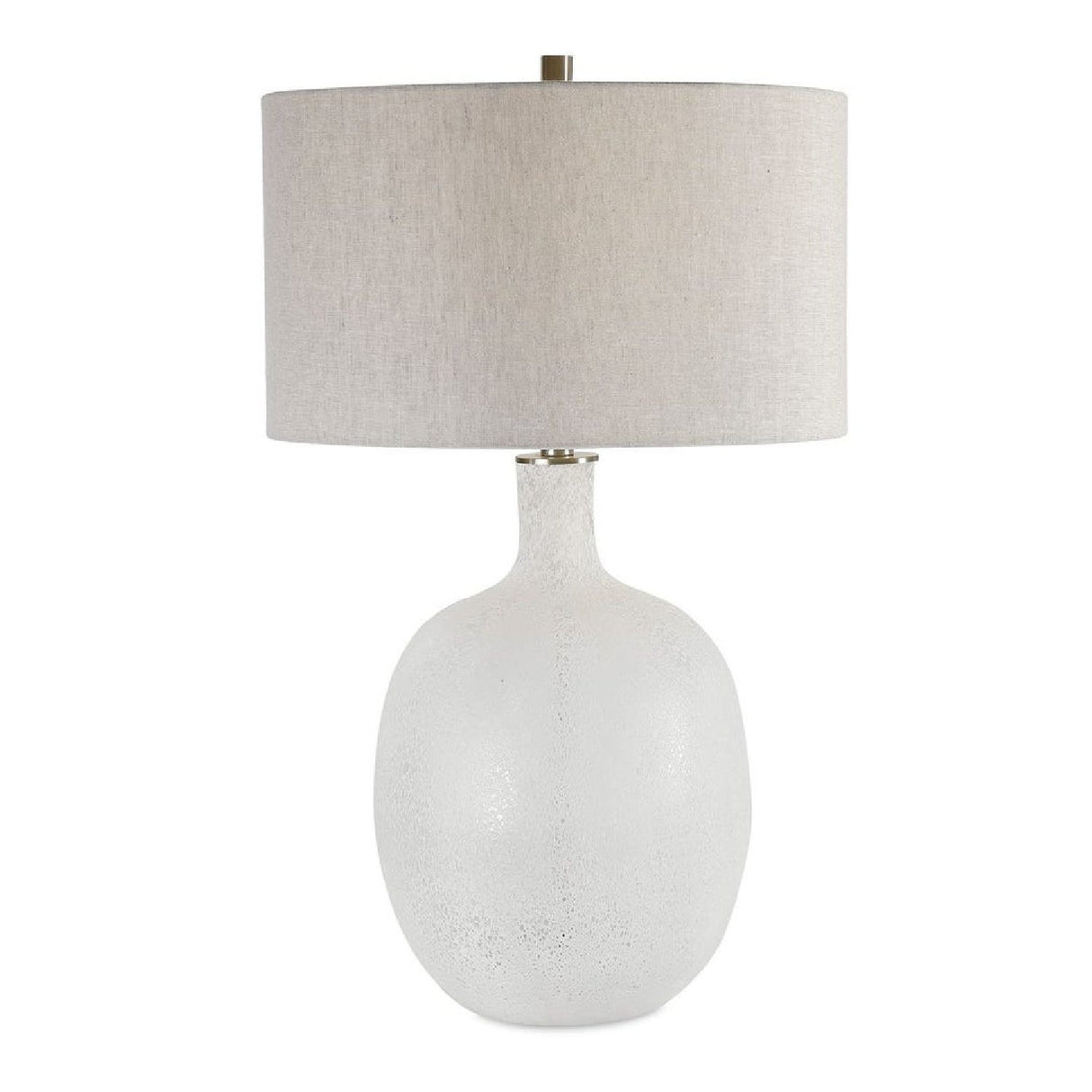 Modern European furniture - Mottled White Glass Table Lamp by Uttermost Whiteout - www.oroa.com