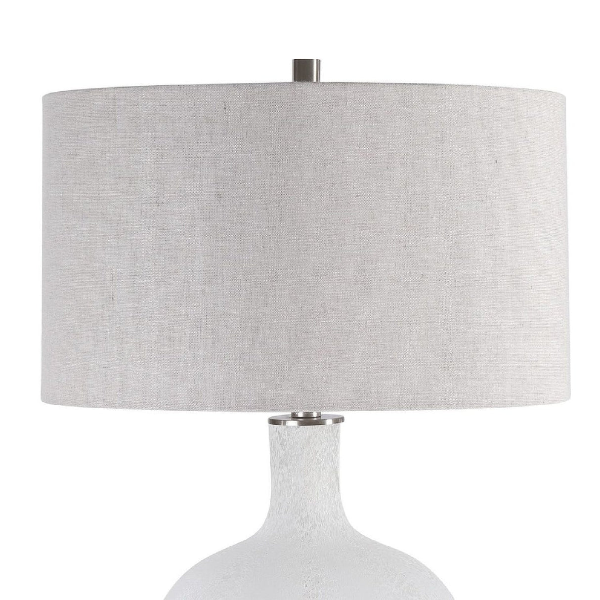 Modern European furniture - Mottled White Glass Table Lamp by Uttermost Whiteout - www.oroa.com