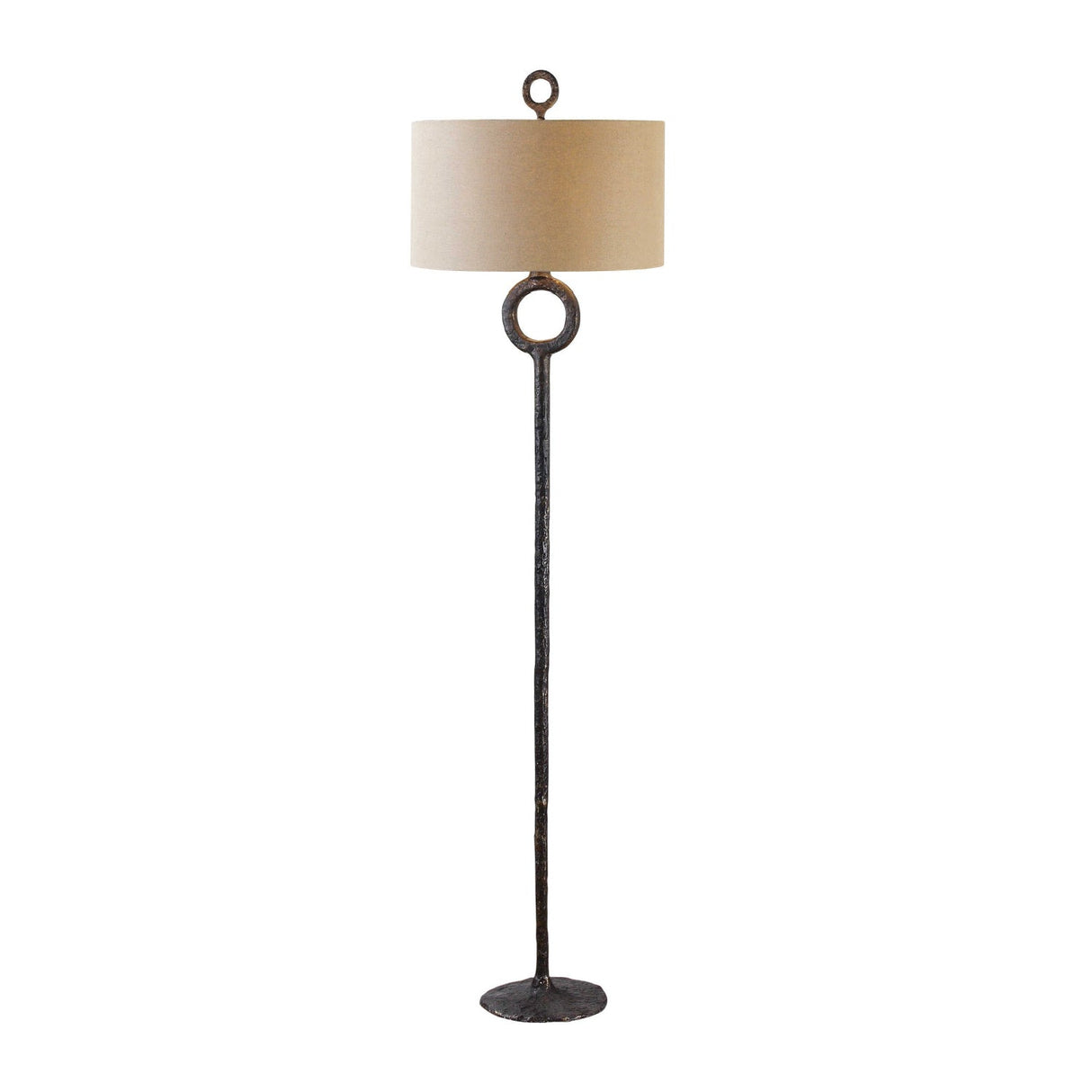 Modern European furniture - Aged Brown Iron Floor Lamp - www.oroa.com