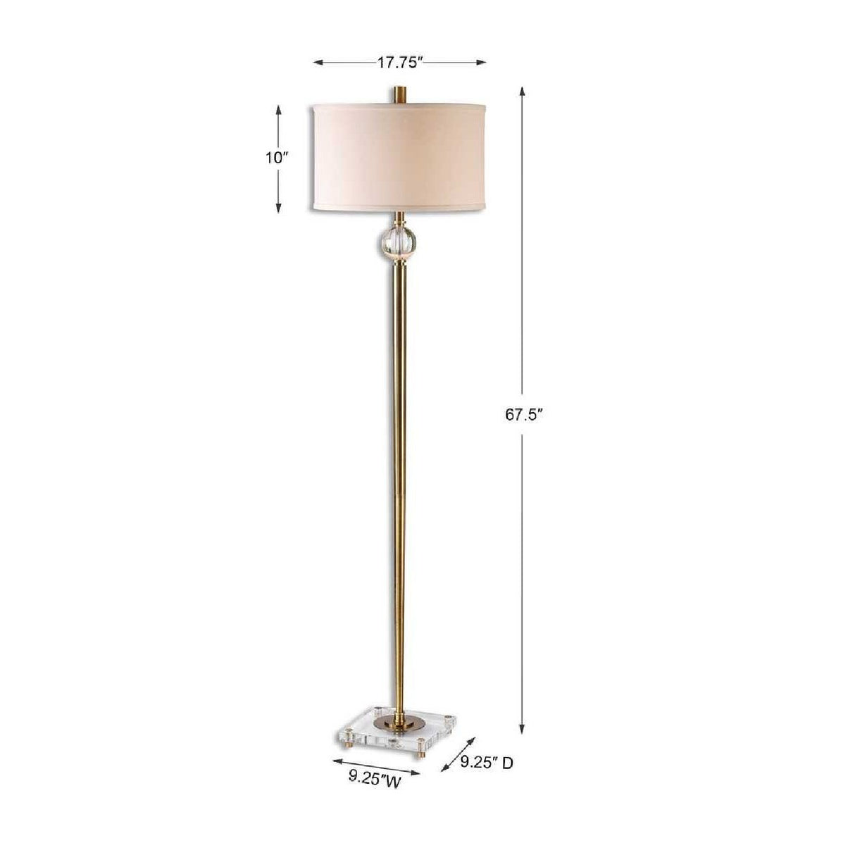 Crystal Detailed Floor Lamp by Uttermost Mesita, alternate view 3