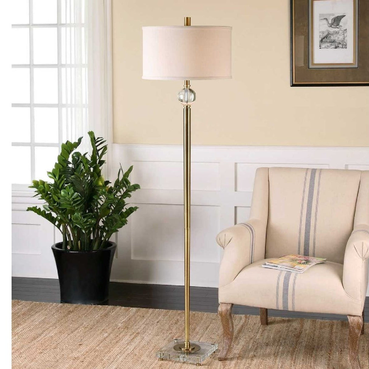 Crystal Detailed Floor Lamp by Uttermost Mesita, alternate view 2