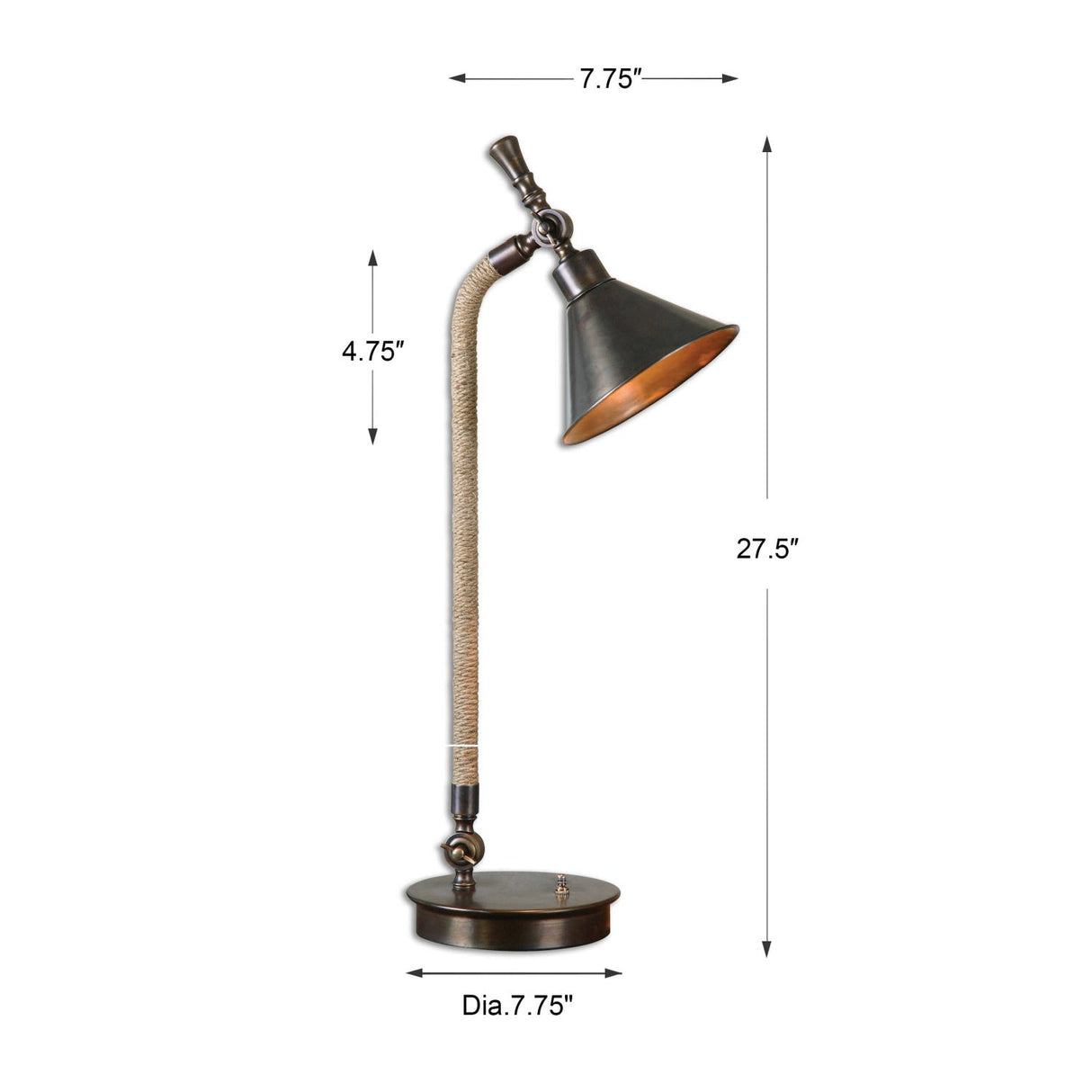 Modern European furniture - Rope Wrapped Desk Lamp - www.oroa.com