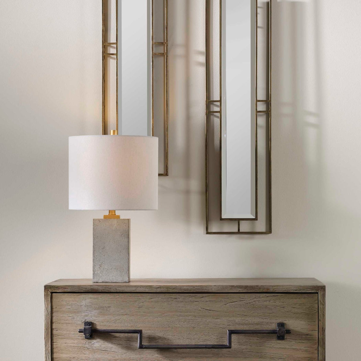 Modern European furniture - Stained Concrete Accent Lamp - www.oroa.com