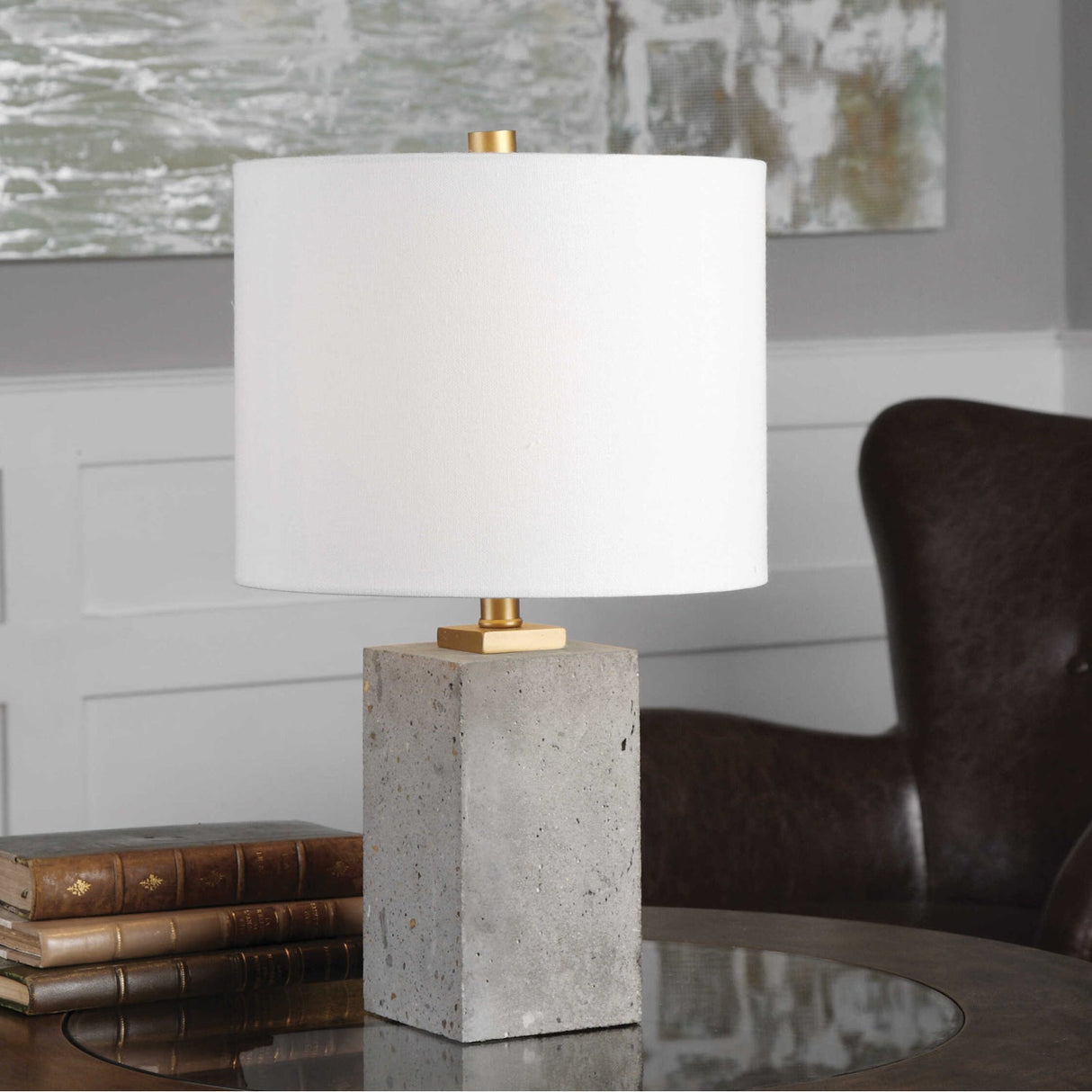 Modern European furniture - Stained Concrete Accent Lamp - www.oroa.com