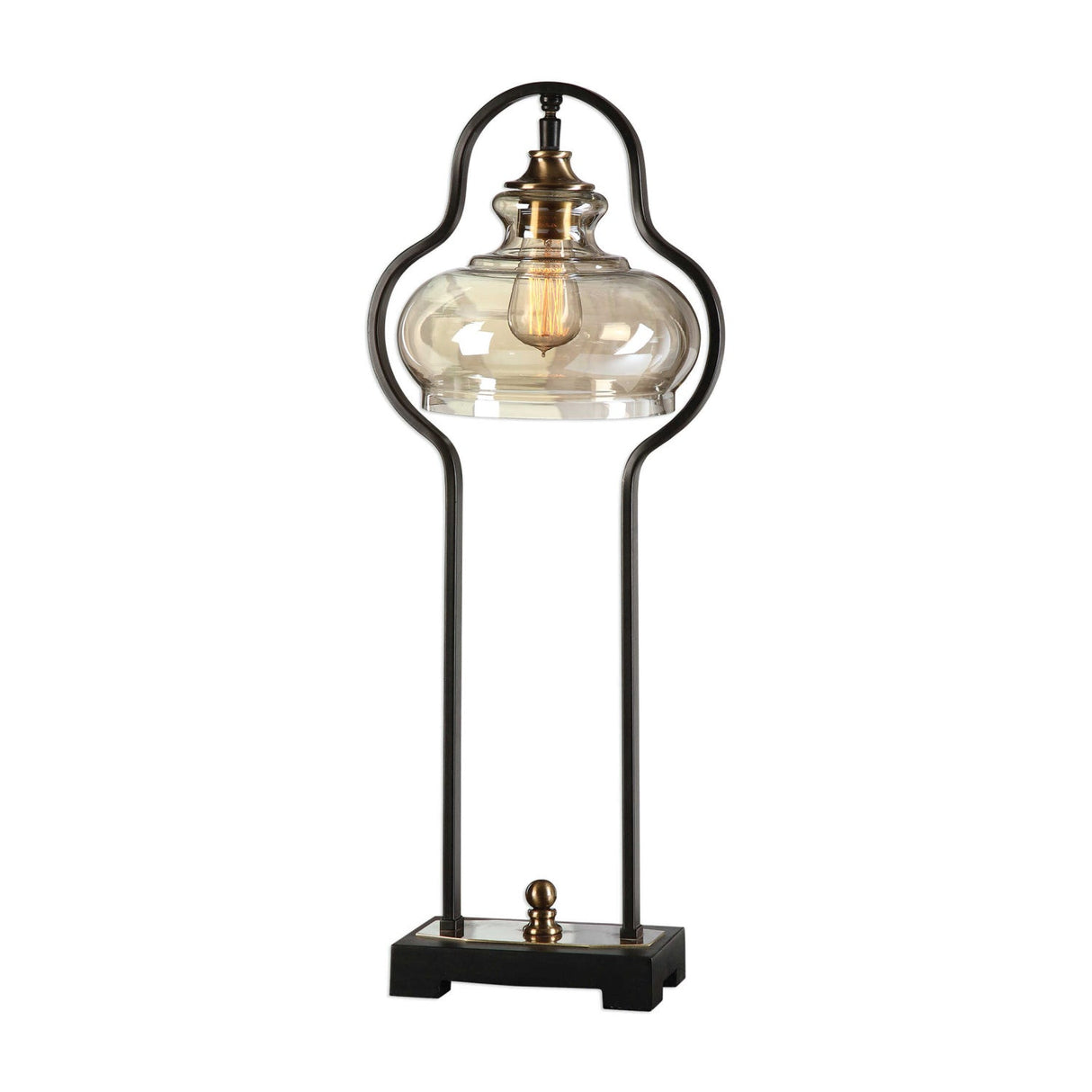 Modern European furniture - Aged Black Iron Accent Lamp - www.oroa.com