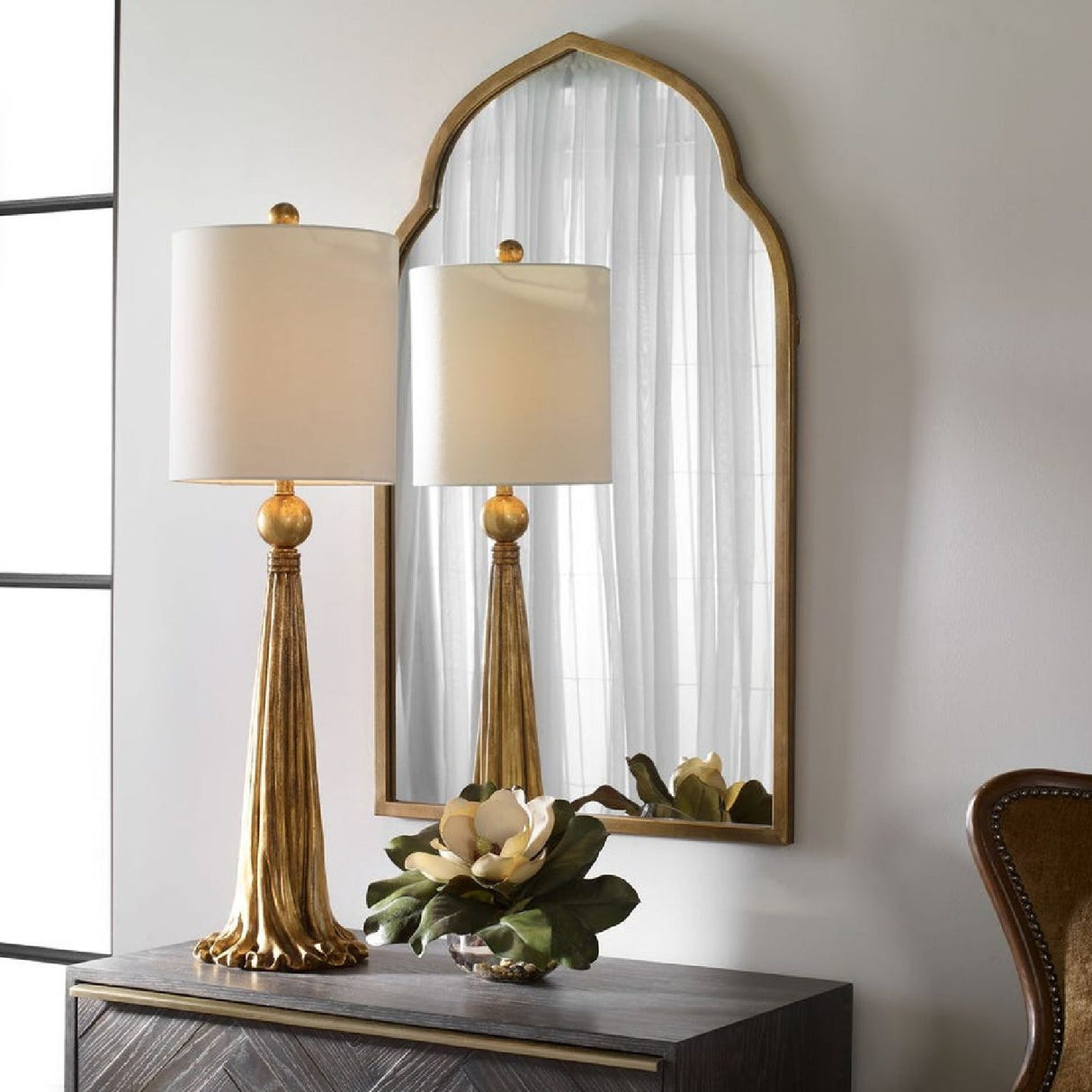 Metallic Gold Buffet Lamp by Uttermost Paravani, alternate view 2