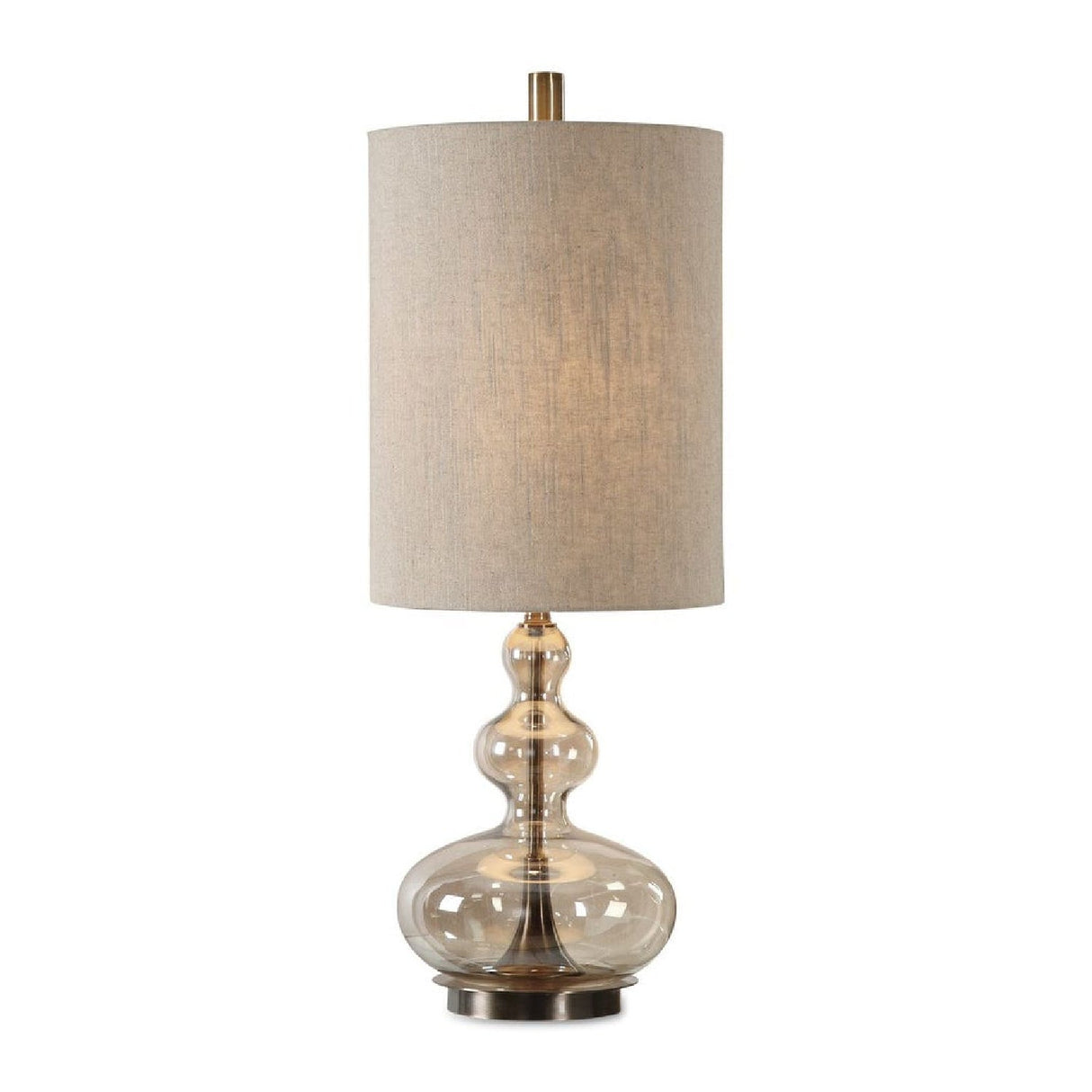 Wavy Amber Glass Buffet Lamp by Uttermost Formoso