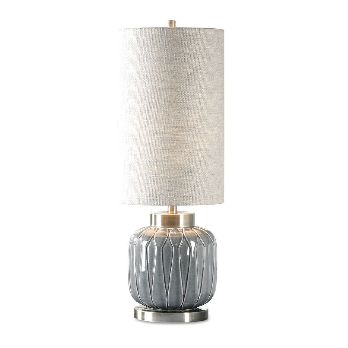 Gray Embossed Ceramic Buffet Lamp by Uttermost Zahlia
