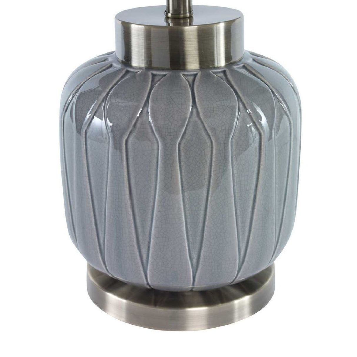 Gray Embossed Ceramic Buffet Lamp by Uttermost Zahlia, alternate view 6