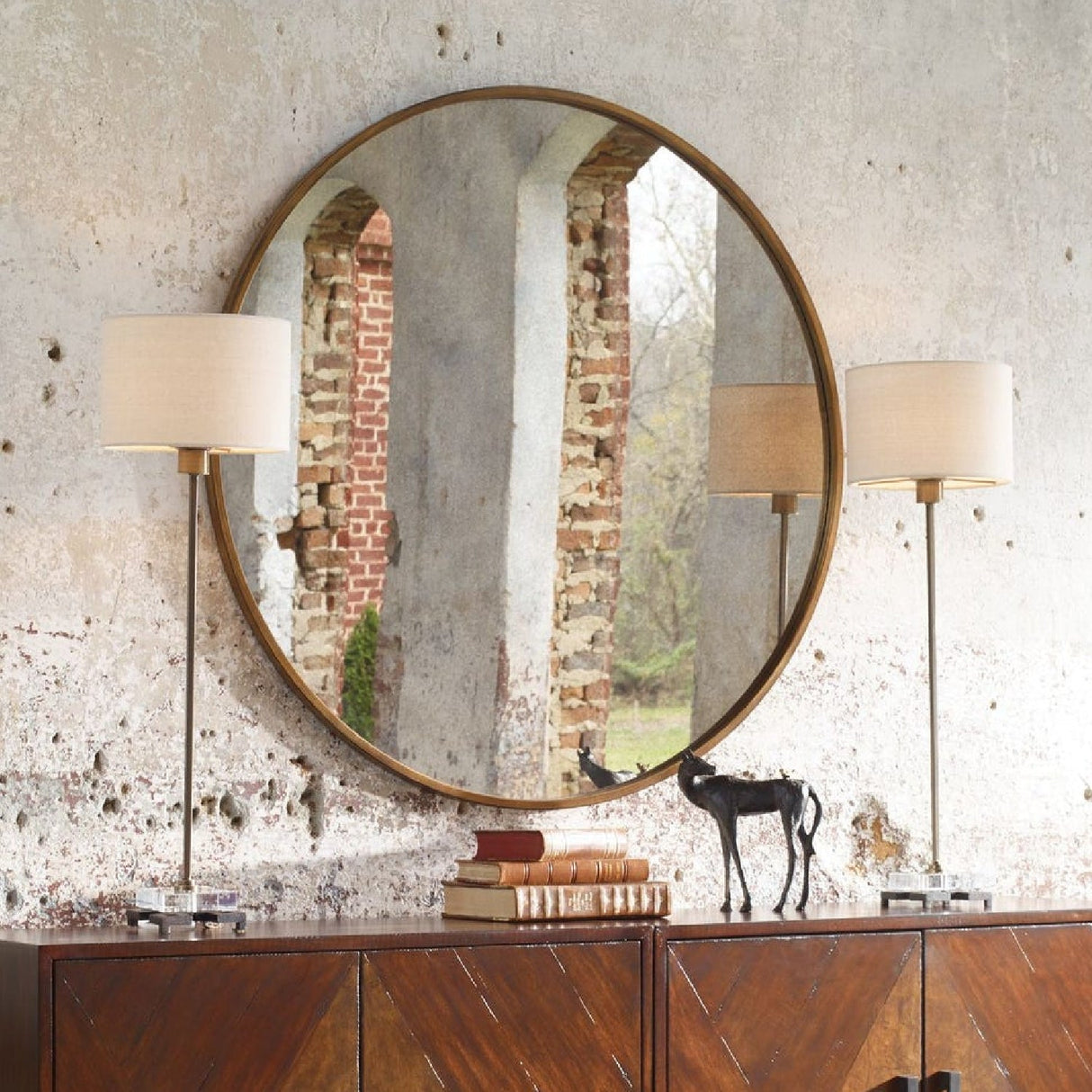 Antiqued Brass Buffet Lamp by Uttermost Danyon, alternate view 2