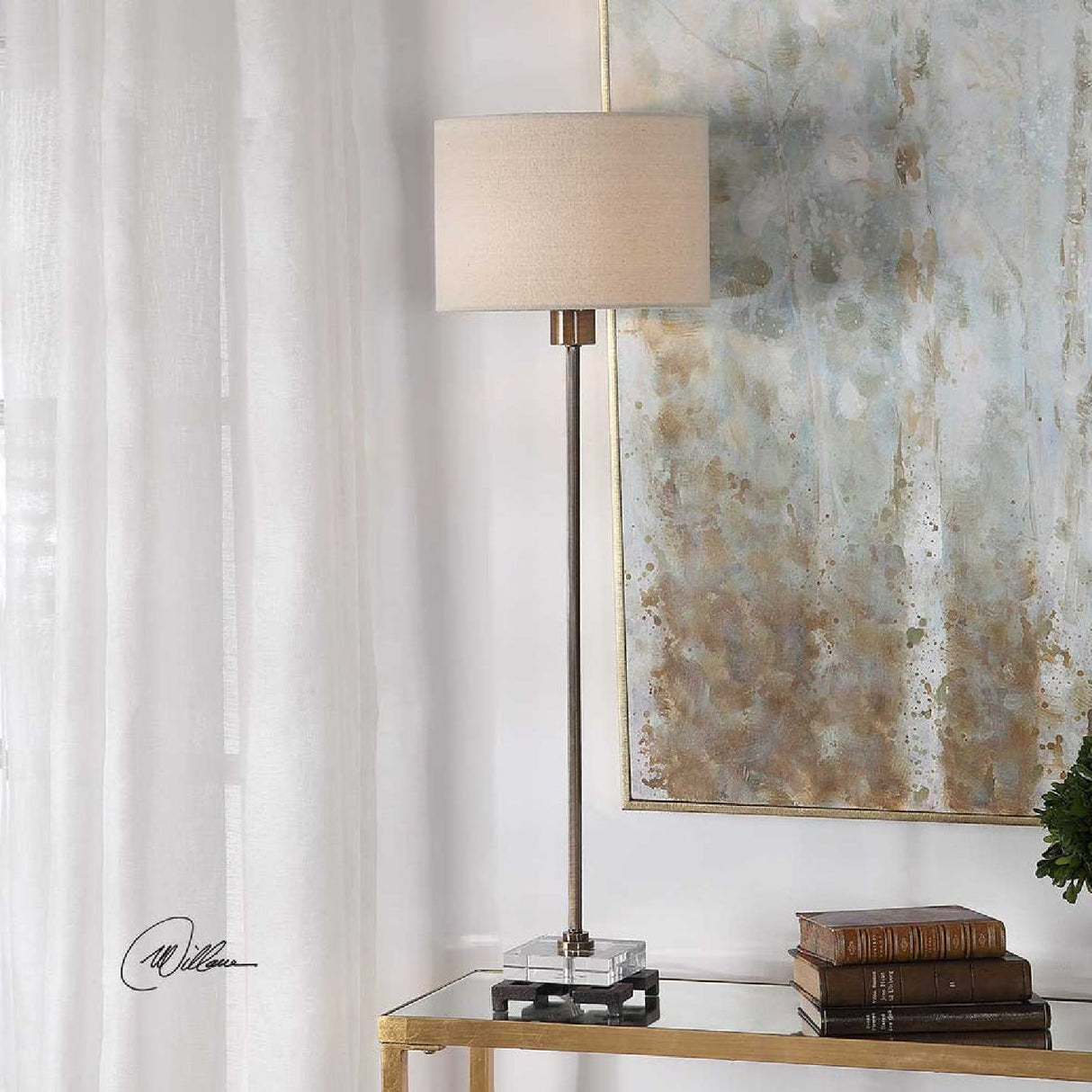 Antiqued Brass Buffet Lamp | Uttermost Danyon
