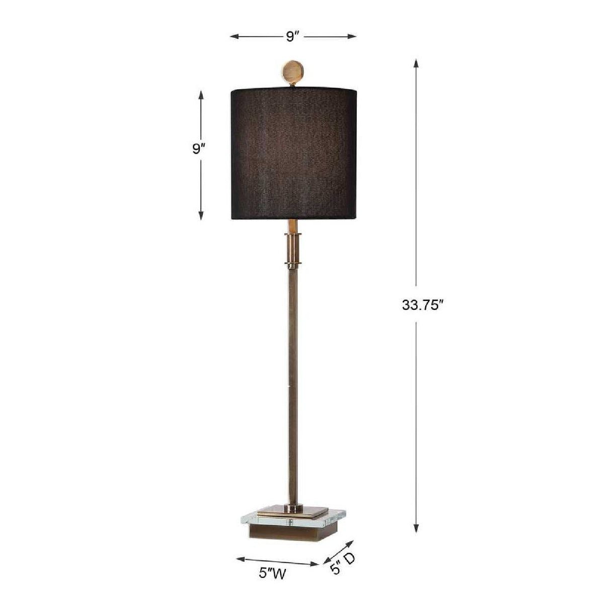 Modern European furniture - Black Linen Table Lamp by Uttermost - ww.oroa.com