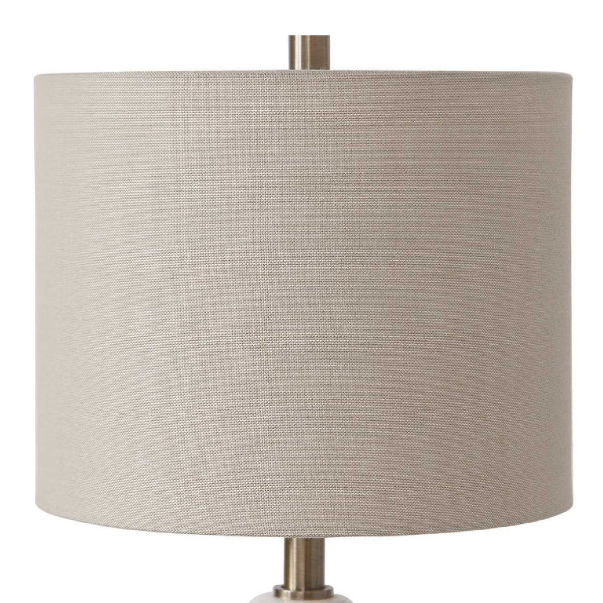 Polished White Marble Buffet Lamp by Uttermost Natania, alternate view 3